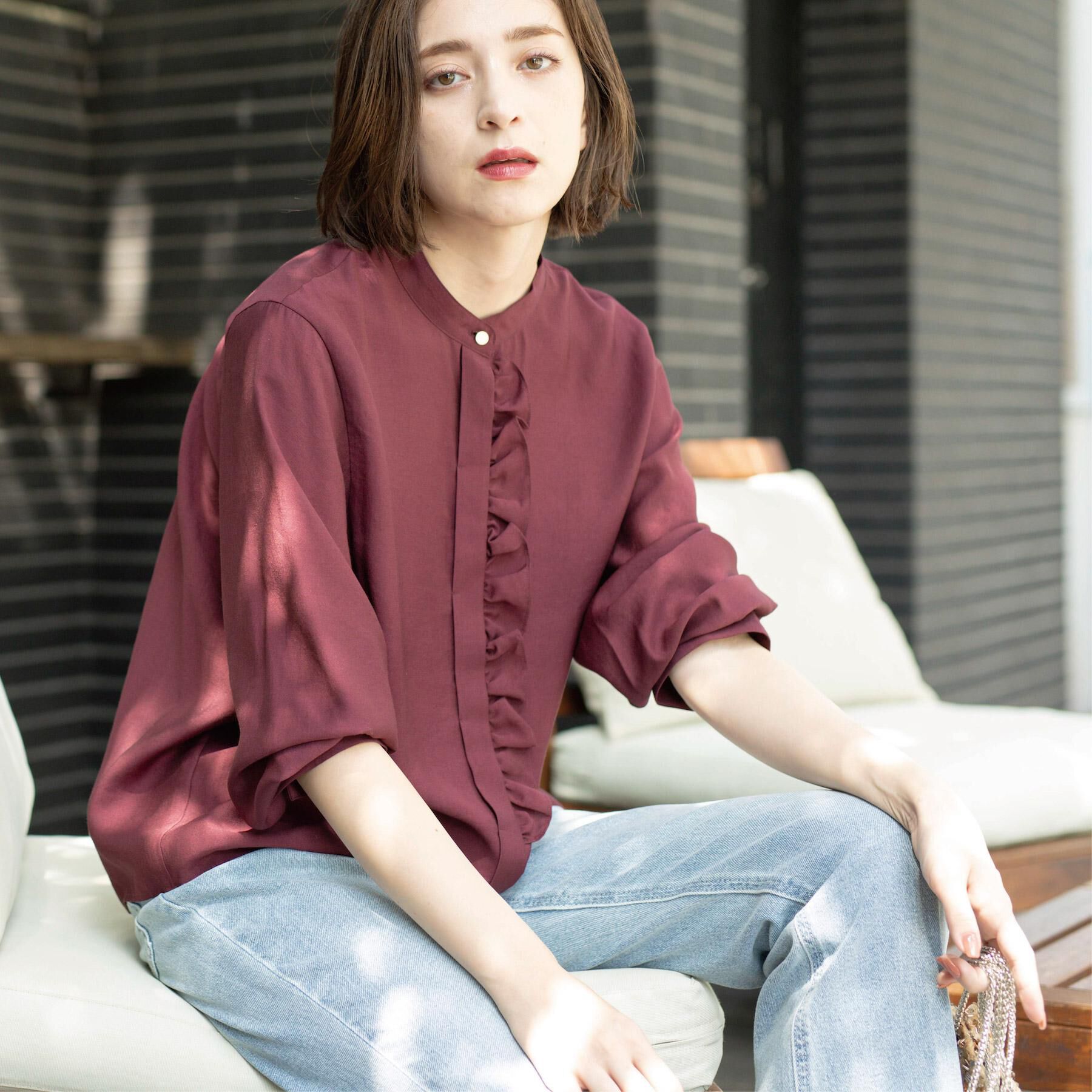 OPAQUE.CLIP「フロントフリルブラウス【洗濯機OK】」|シャツ・ブラウス|