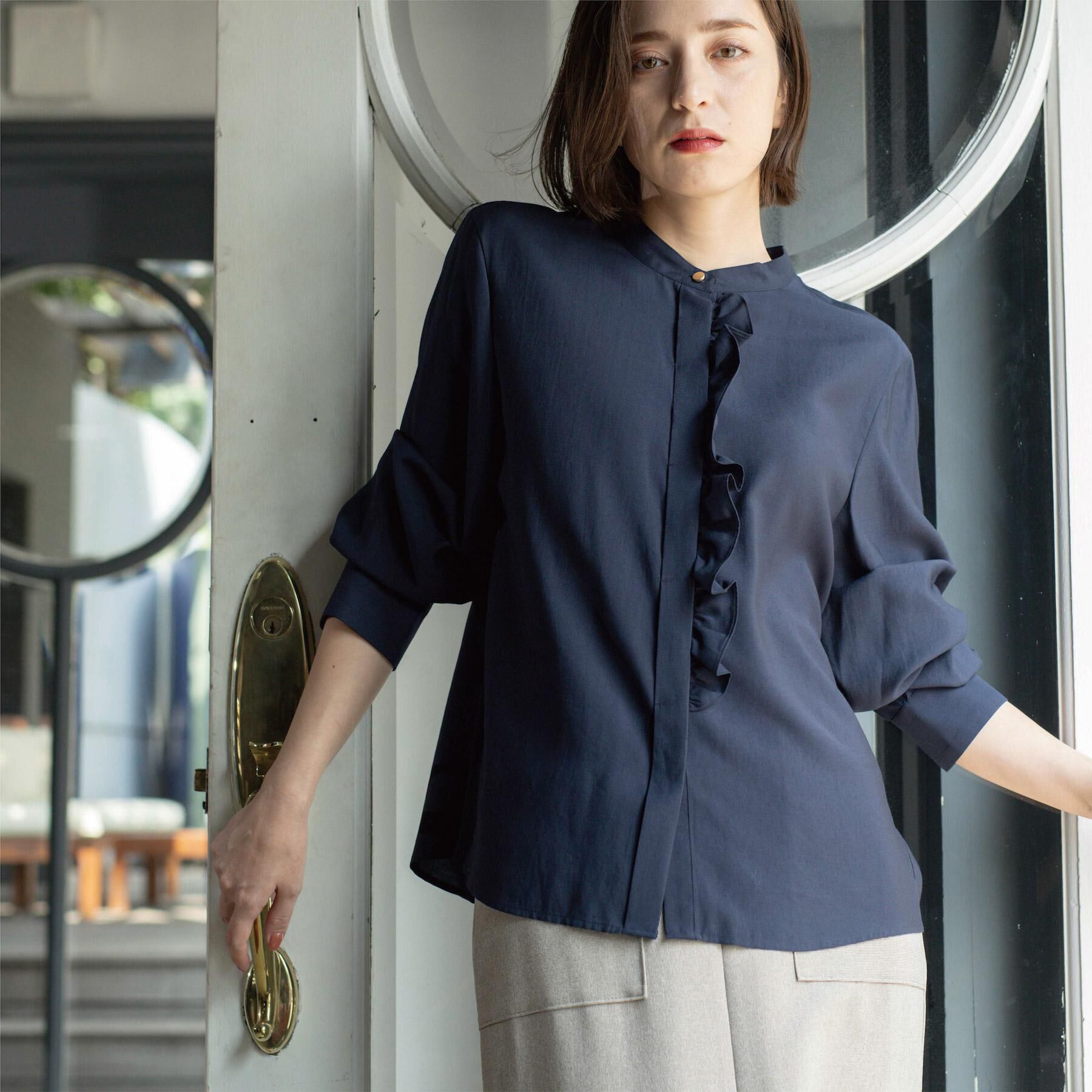 OPAQUE.CLIP「フロントフリルブラウス【洗濯機OK】」|シャツ・ブラウス|