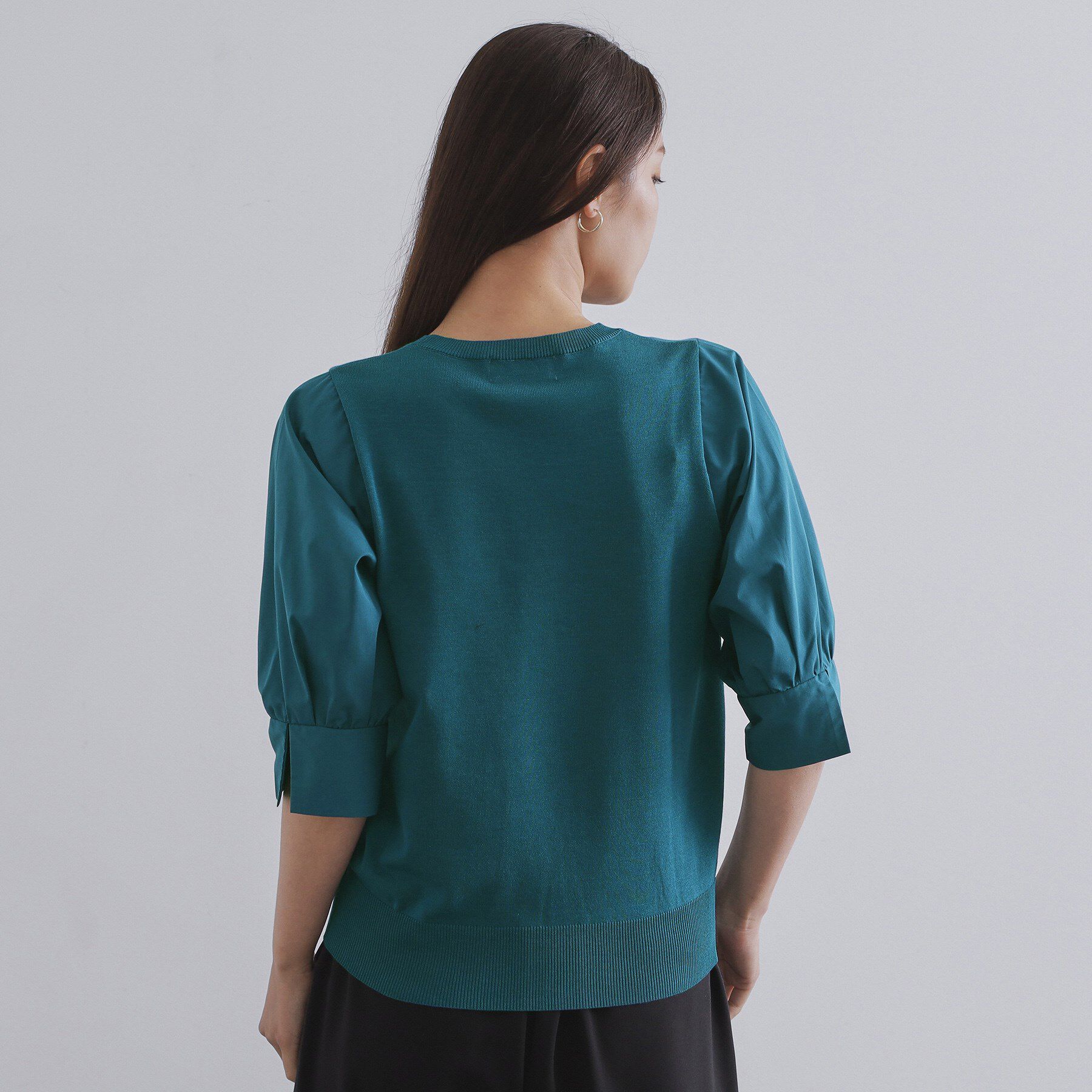 OPAQUE.CLIP「ドッキングスリーブニット【洗濯機洗い可/抗ピル】」|ニット・セーター|