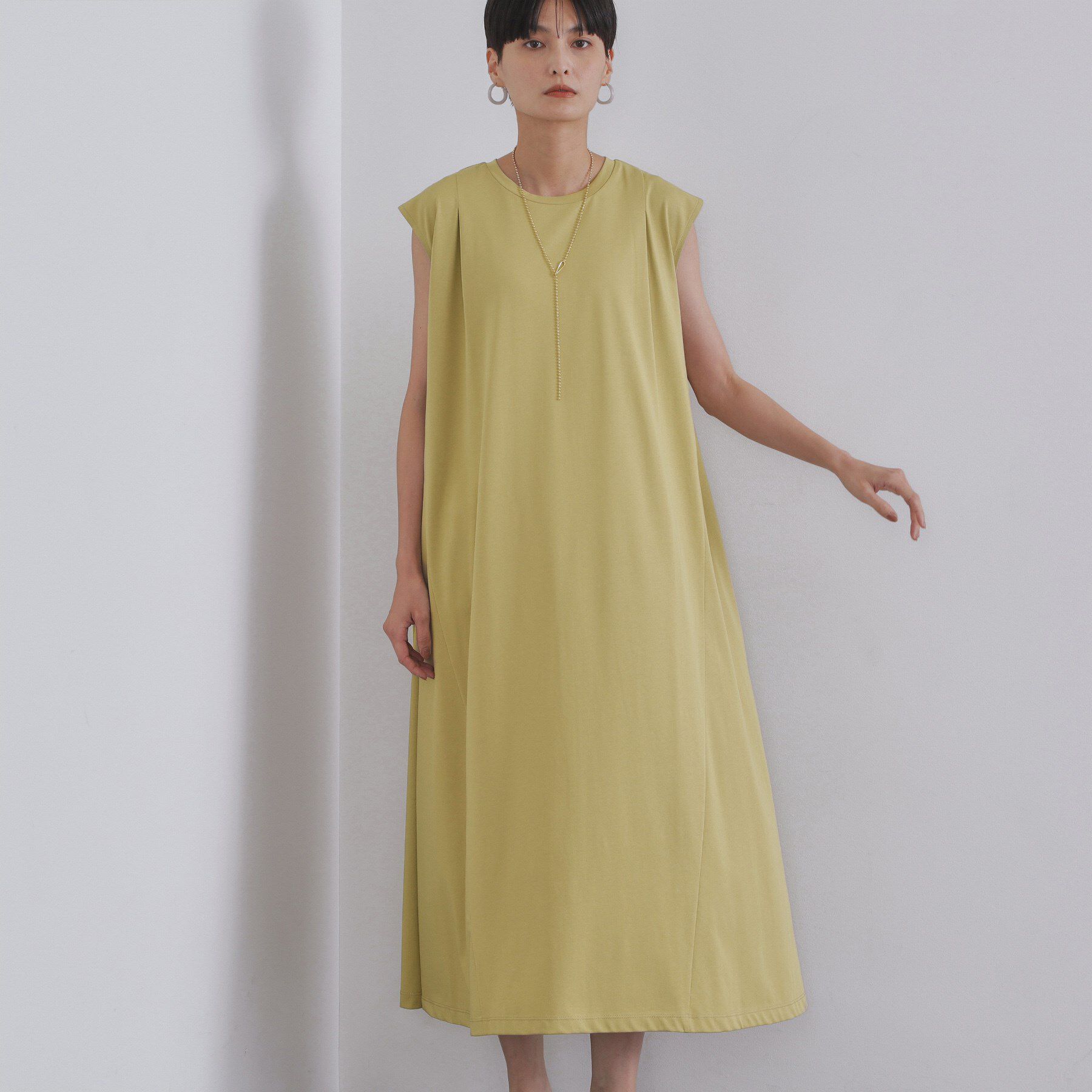 OPAQUE.CLIP「カットソーフレアワンピース【接触冷感/洗濯機洗い可】」|ワンピース|