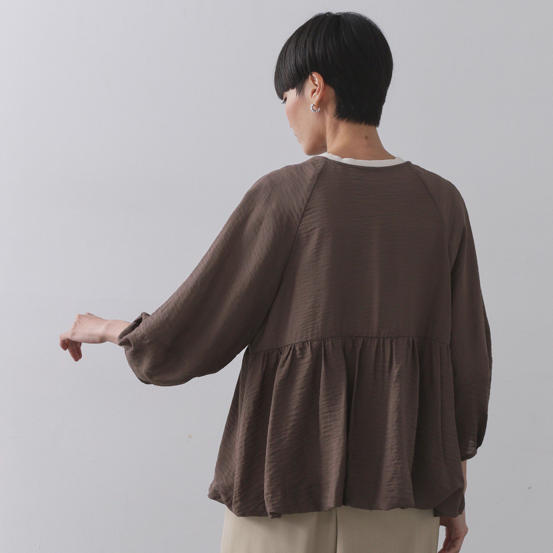 OPAQUE.CLIP「シアーバルーンペプラムブルゾン【洗える】」|ブルゾン・スタジャン|