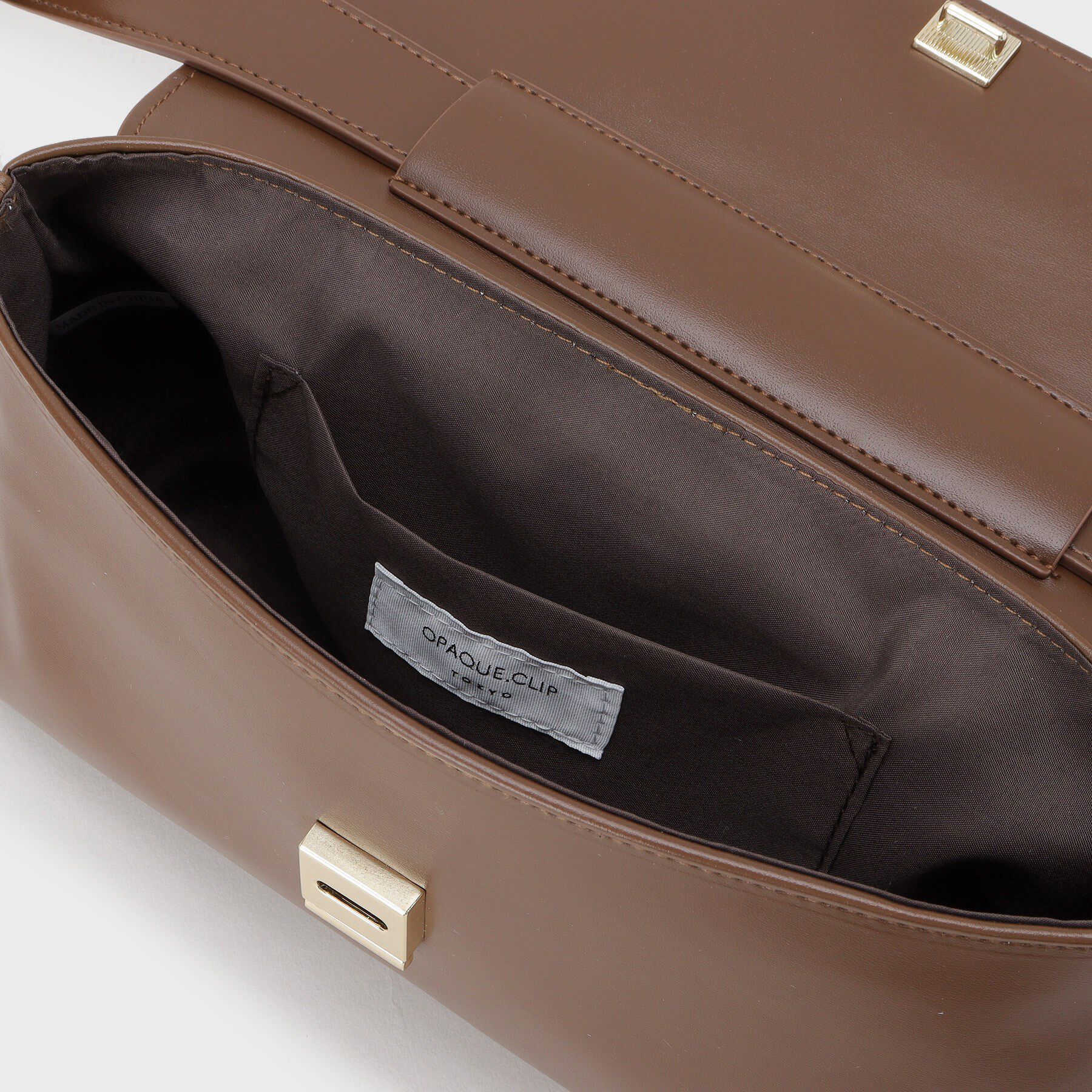 OPAQUE.CLIP「【3WAY】スムース合皮ワイドボディバッグ」|その他|