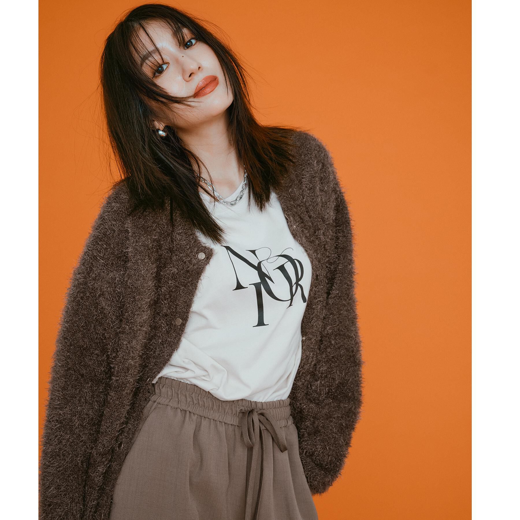 OPAQUE.CLIP「シャギーミドルカーディガン【洗濯機OK】《6col》」|カーディガン|