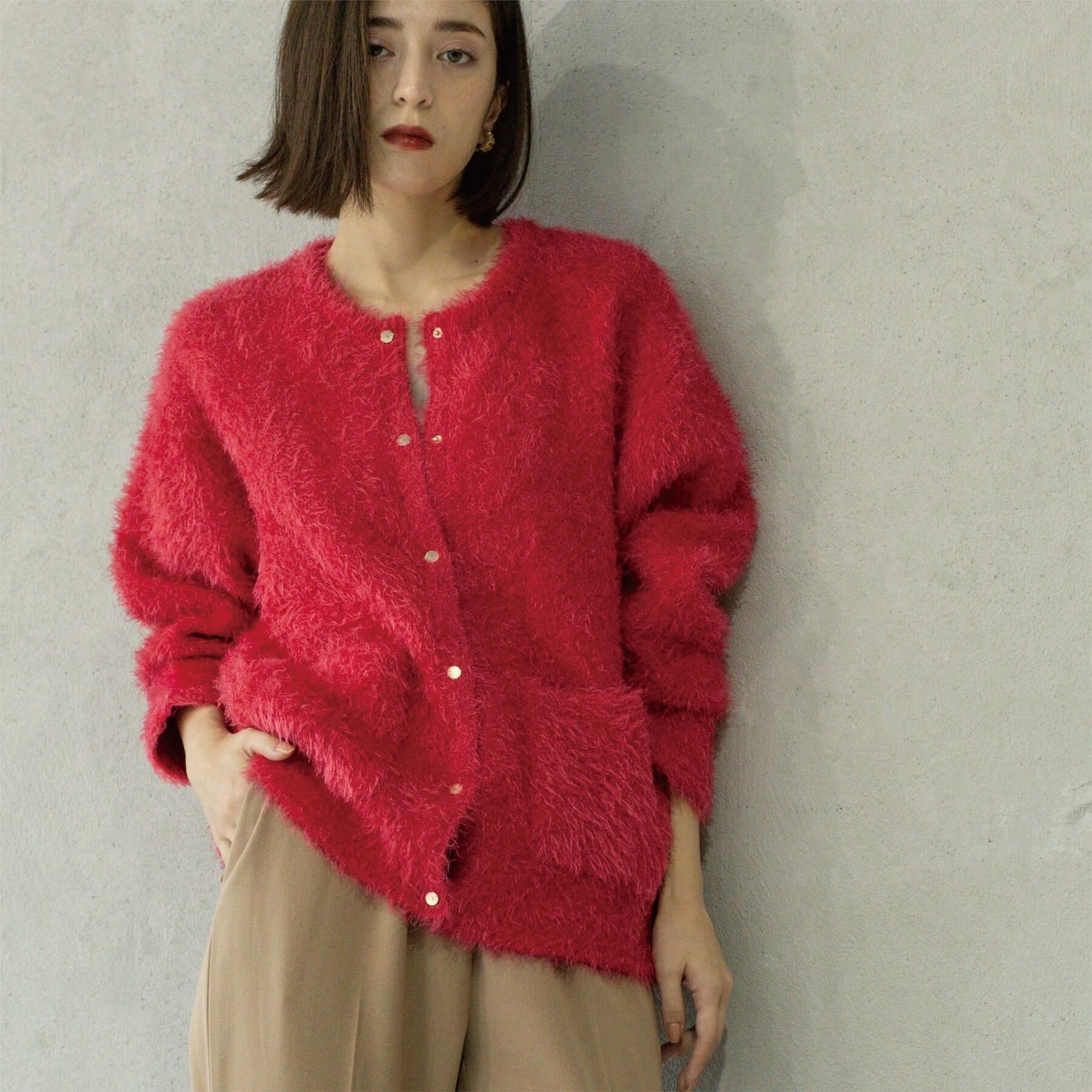 OPAQUE.CLIP「シャギーミドルカーディガン【洗濯機OK】《6col》」|カーディガン|