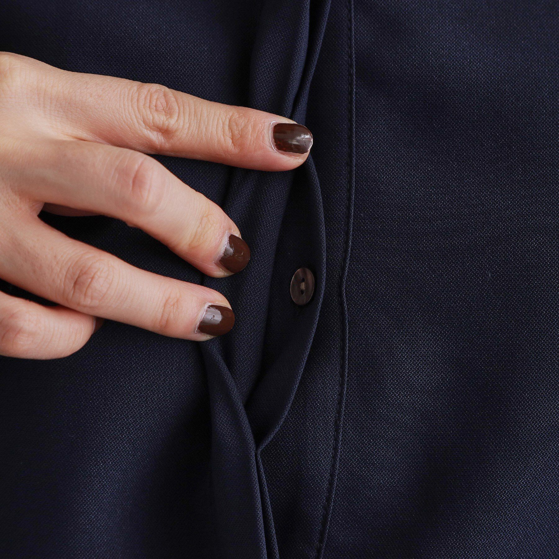 OPAQUE.CLIP「【es】ブザム切替バンドカラーシャツブラウス【洗濯機OK/防シワ/UVケア/接触冷感】」|シャツ・ブラウス|