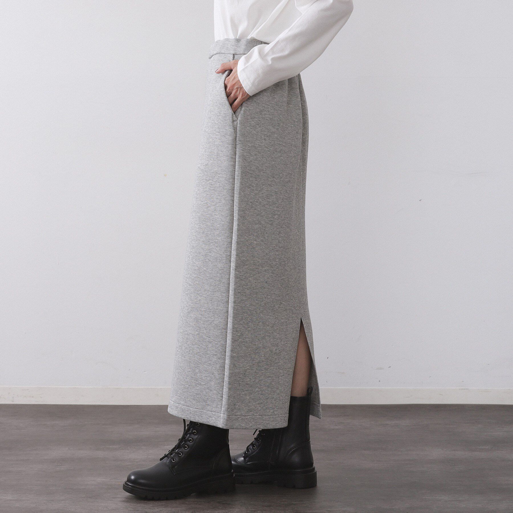 OPAQUE.CLIP「イージーナロースカート/セットアップ対応可【洗濯機OK】」|スカート|