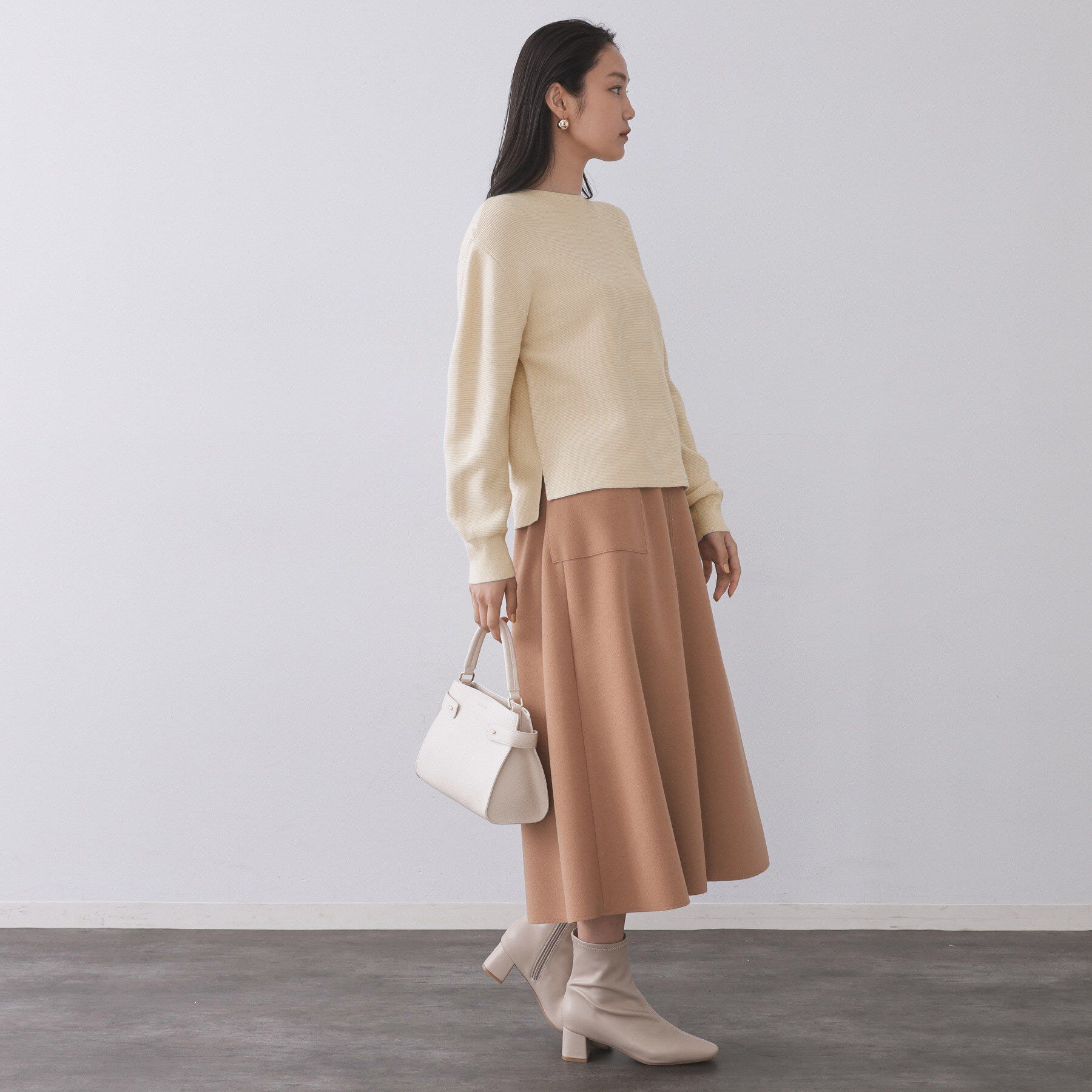 OPAQUE.CLIP「ラメガーターボートネックニット【洗濯機OK】」|ニット・セーター|