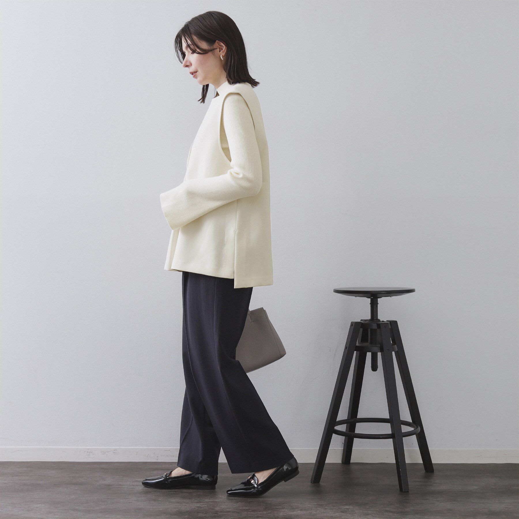 OPAQUE.CLIP「《ツインセット》ベスト&times;リブニット【洗濯機OK】」|その他|