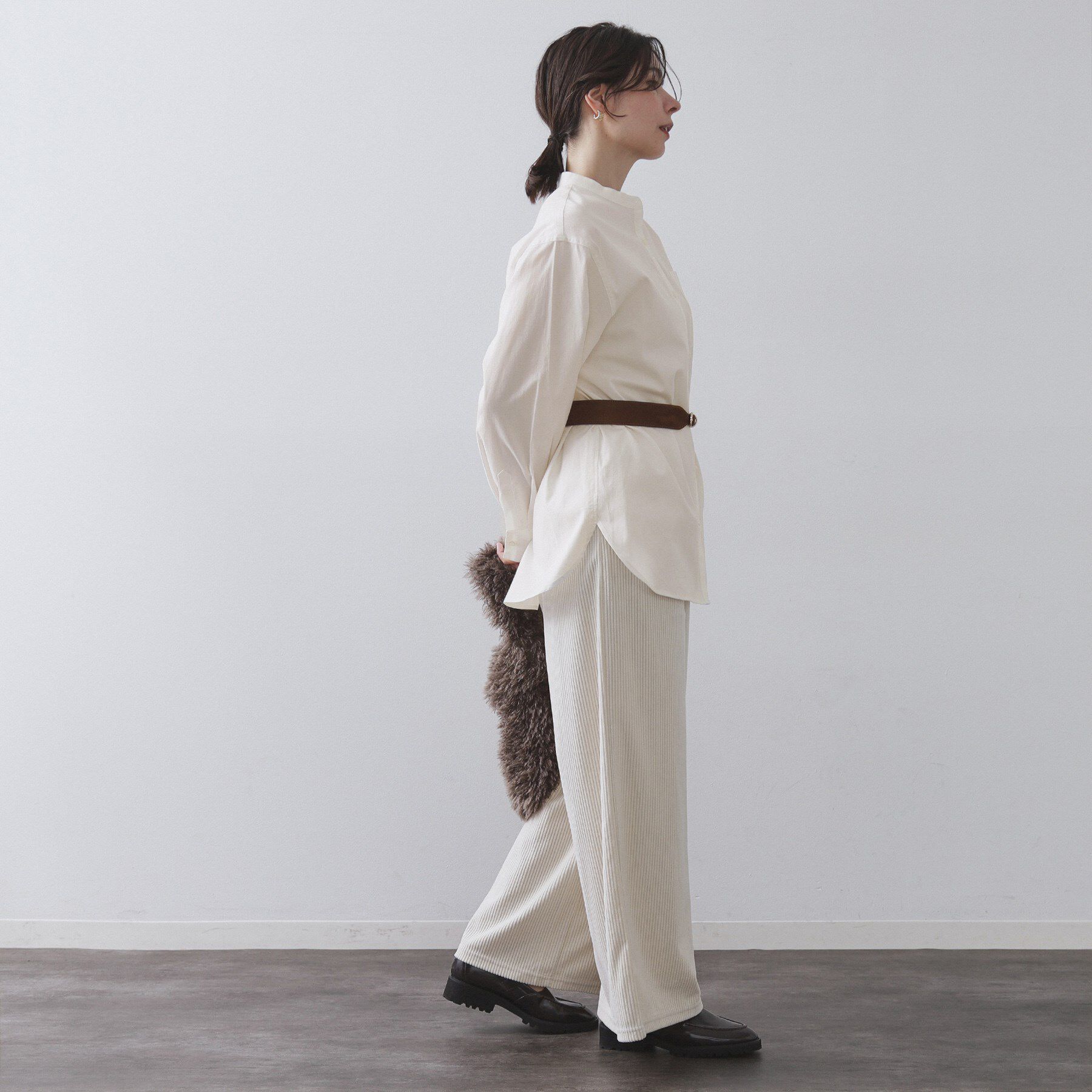 OPAQUE.CLIP「バンドカラーシャツ【洗濯機OK】」|シャツ・ブラウス|