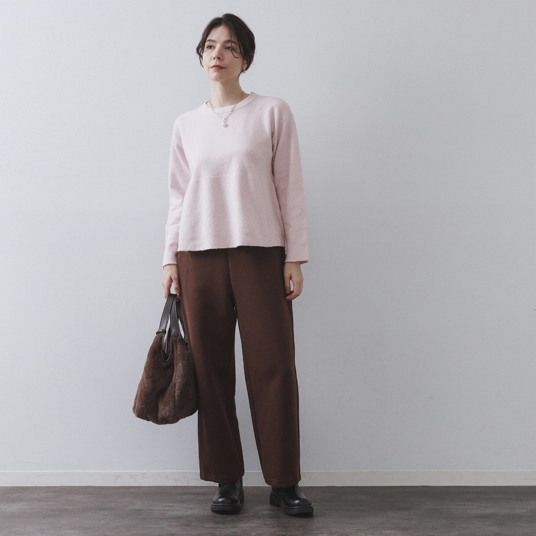 OPAQUE.CLIP「ペプラムニット【洗濯機OK】」|ニット・セーター|