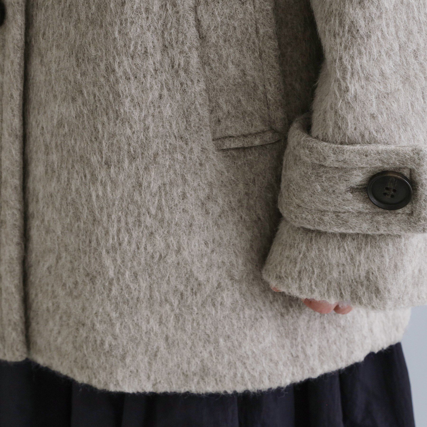 OPAQUE.CLIP「【es】《Mapel／マペル》シャギーミドルコート」|チェスターコート|