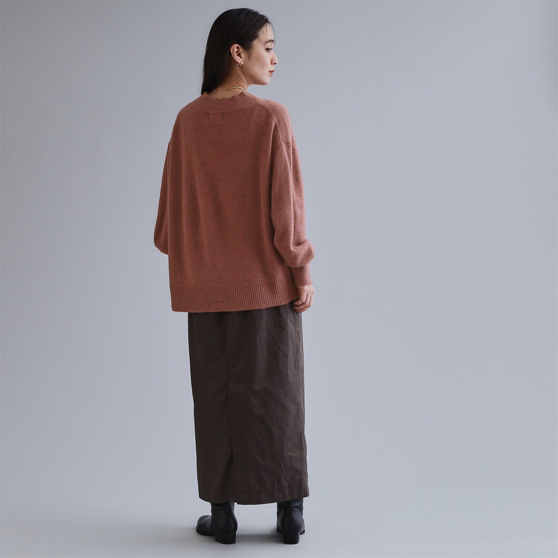 OPAQUE.CLIP「【es】フラッフィーウールVネックニット【洗濯機OK】」|ニット・セーター|