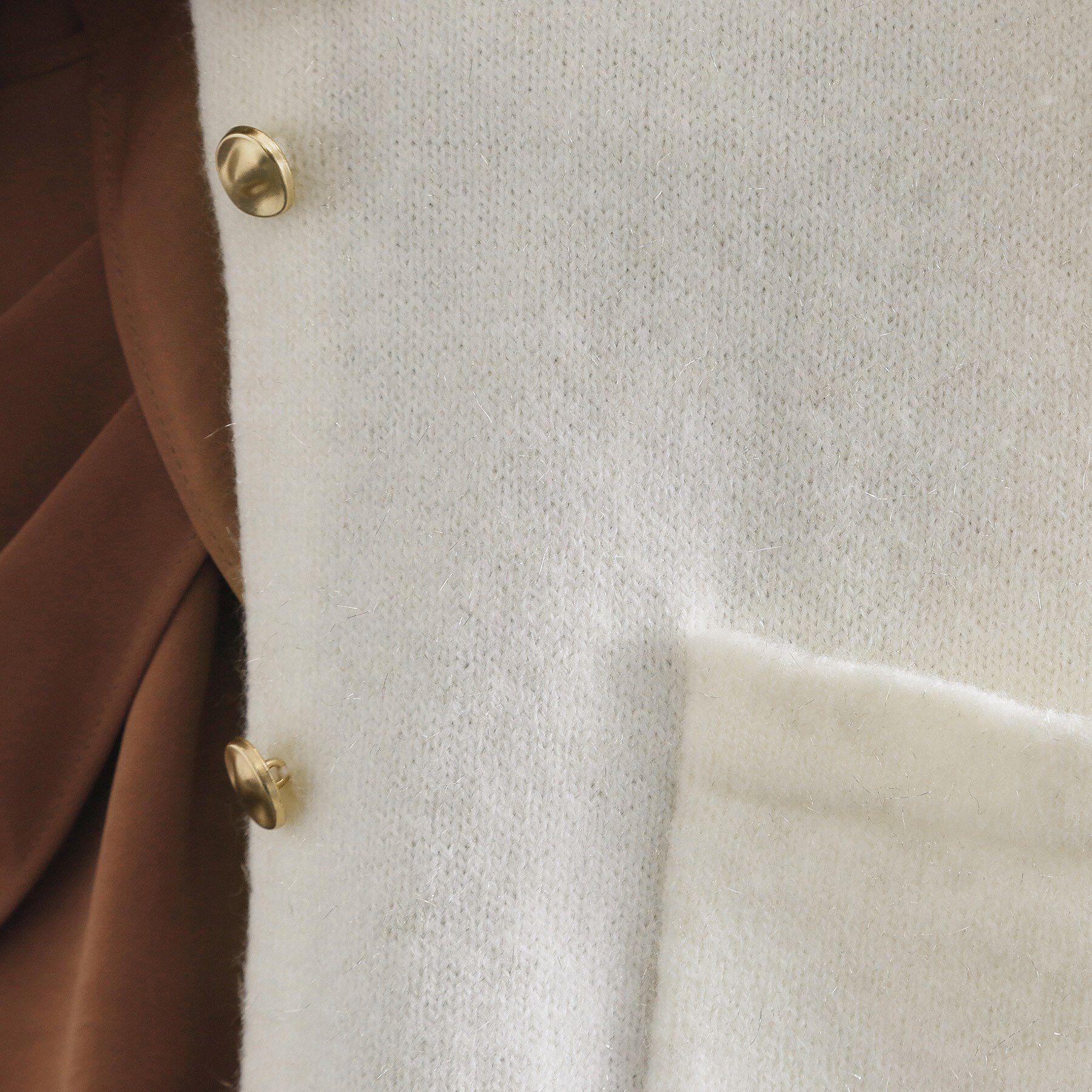 OPAQUE.CLIP「金ボタンラメニットカーディガン【洗濯機OK】」|カーディガン|