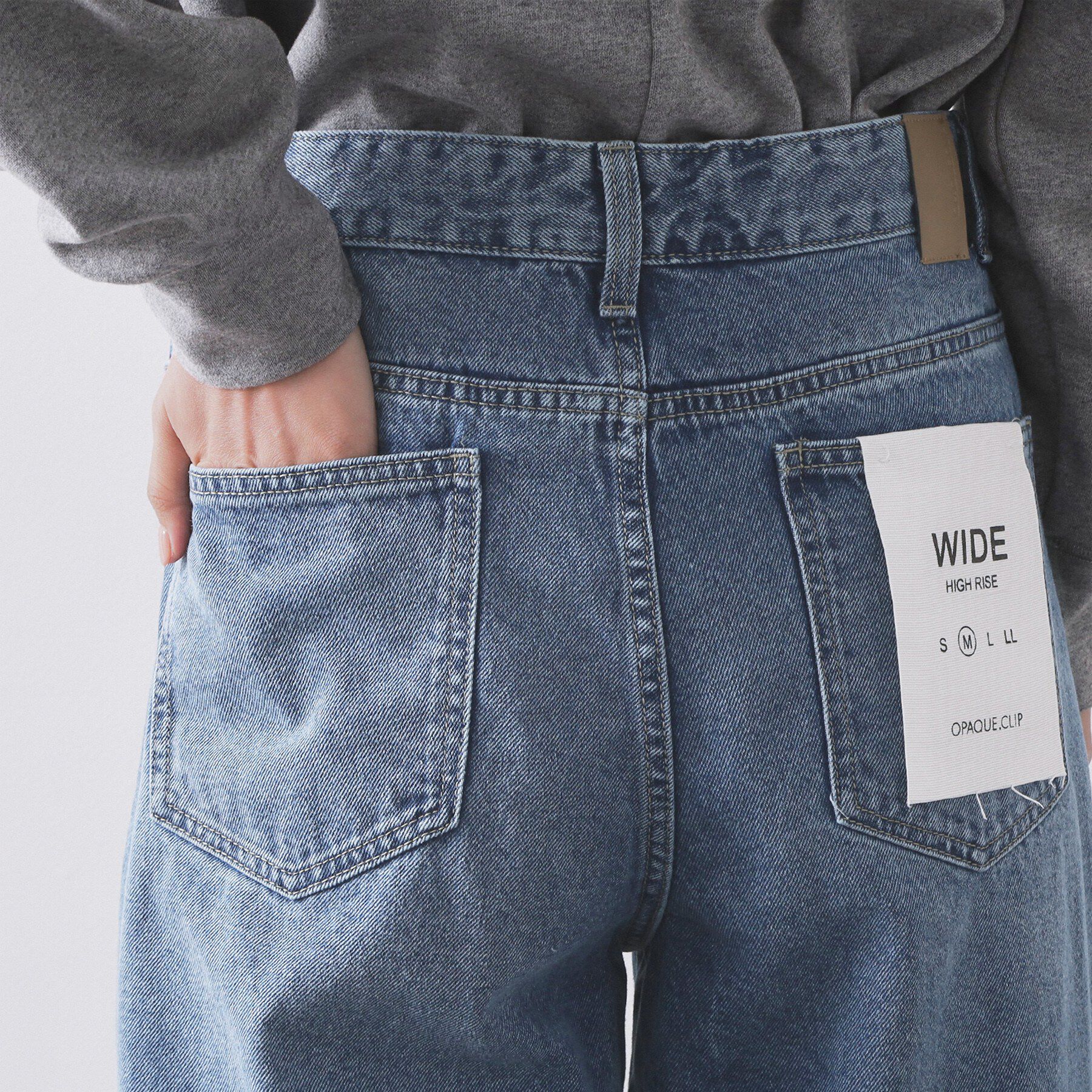 OPAQUE.CLIP「ストレートデニムパンツ【洗濯機OK】《S～LL》」|デニム|