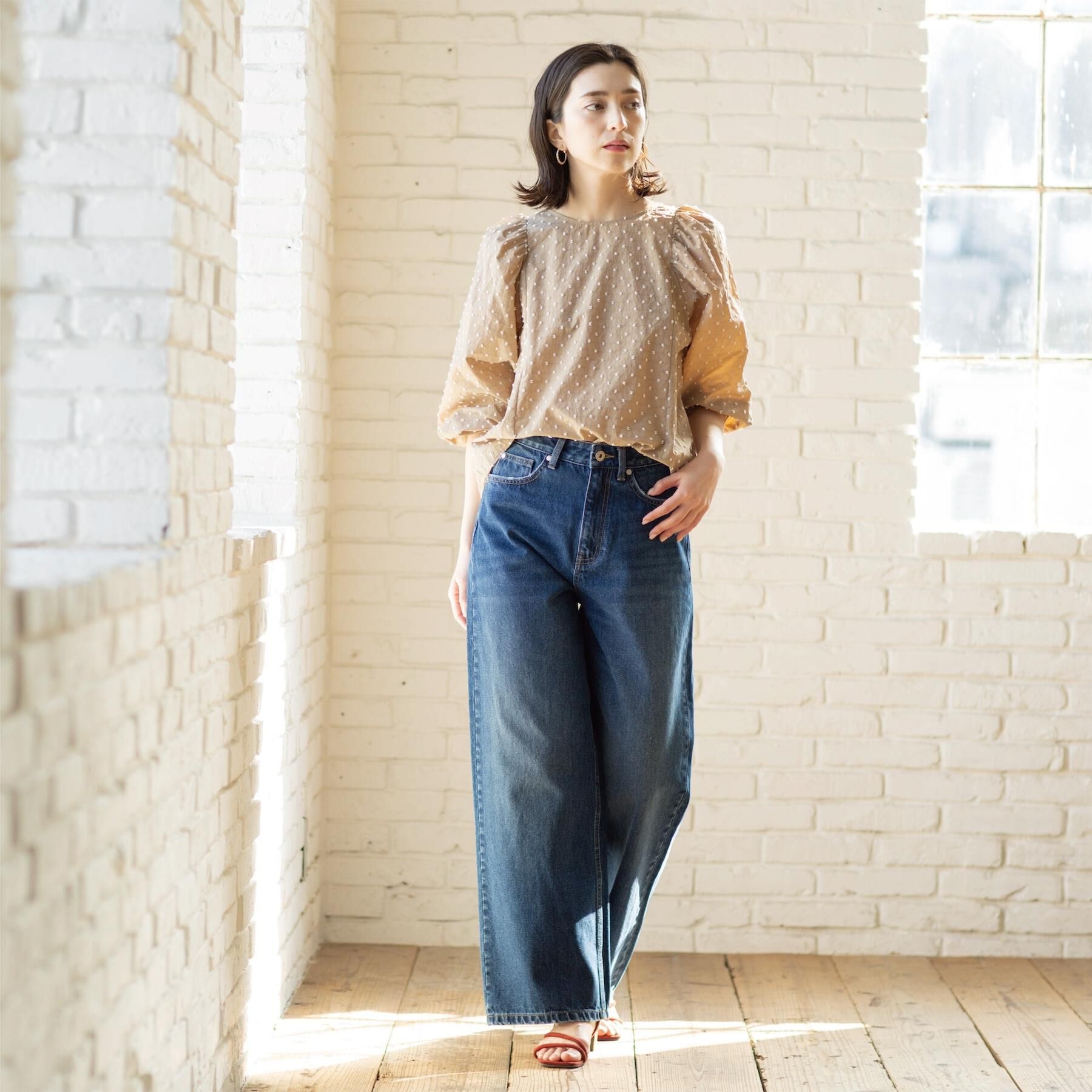 OPAQUE.CLIP「ストレートデニムパンツ【洗濯機OK】《S～LL》」|デニム|