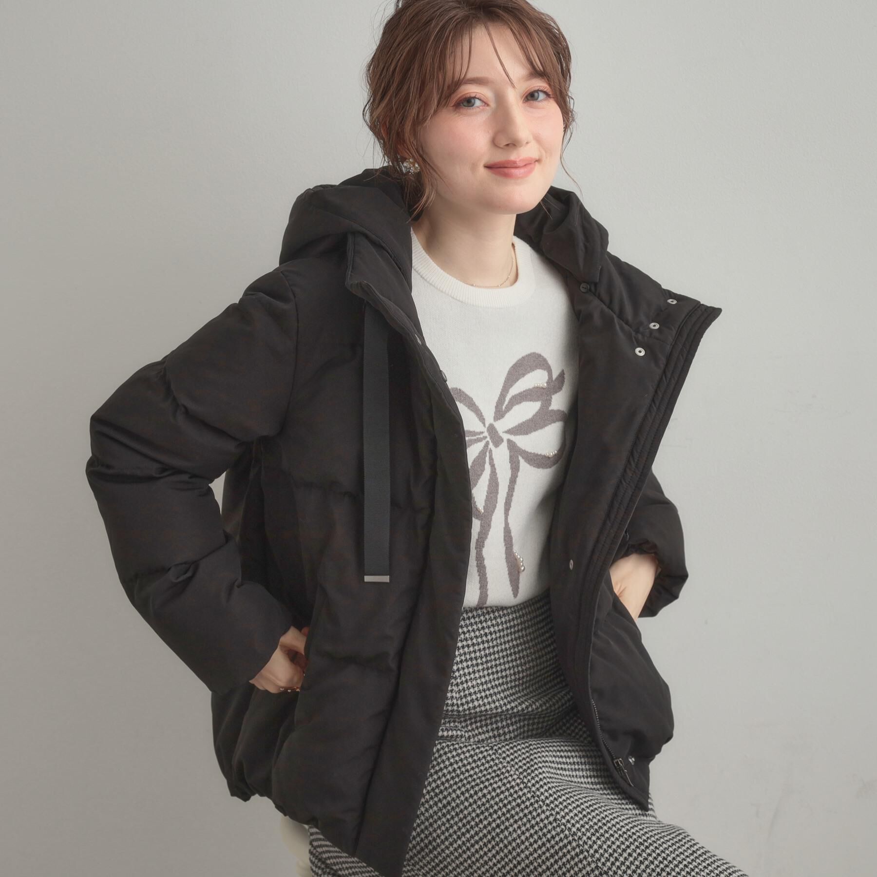 Couture broach「【冬の名品・撥水】愛されダウン」|ダウン|ブラック(019)