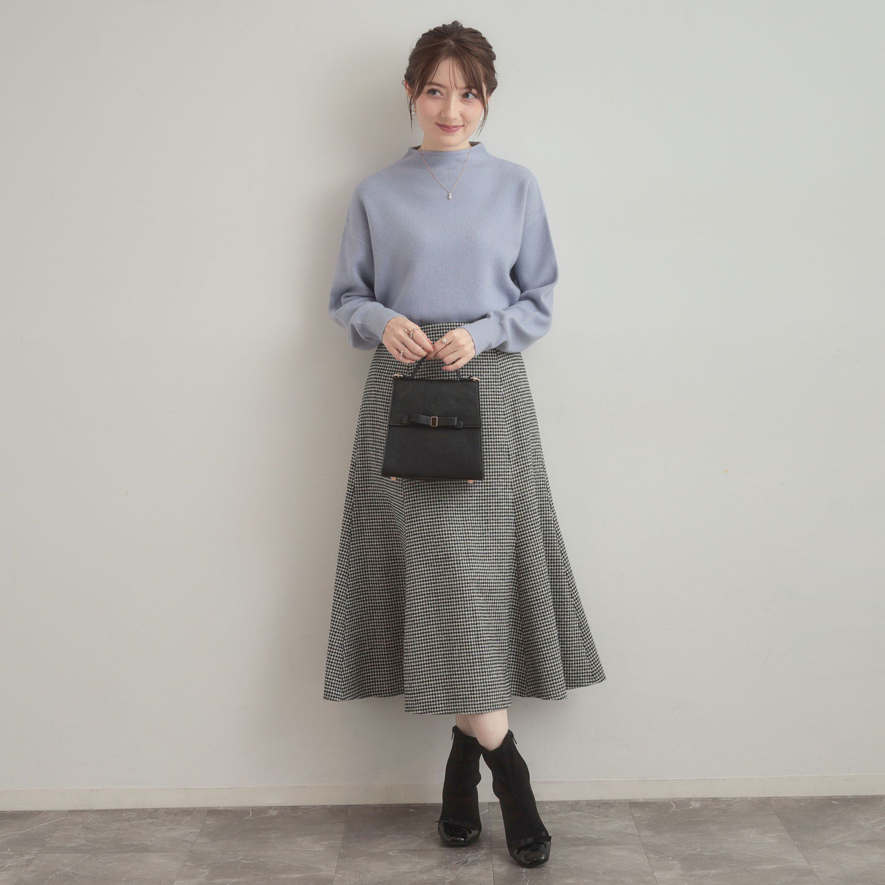 Couture broach「【クラシカル・パッと目を惹く】ラメ千鳥 マーメイド フレアスカート」|スカート|