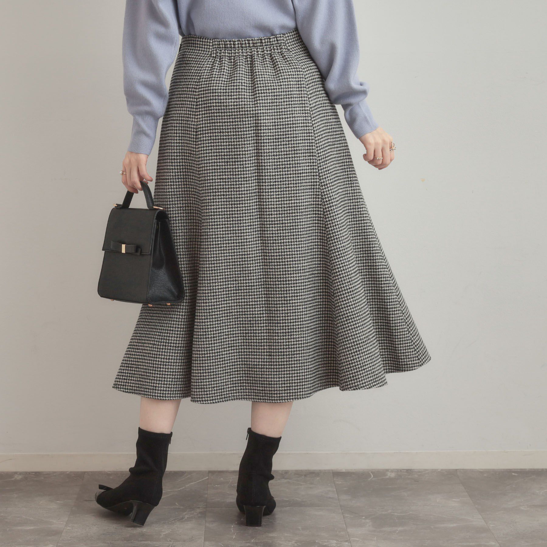 Couture broach「【クラシカル・パッと目を惹く】ラメ千鳥 マーメイド フレアスカート」|スカート|