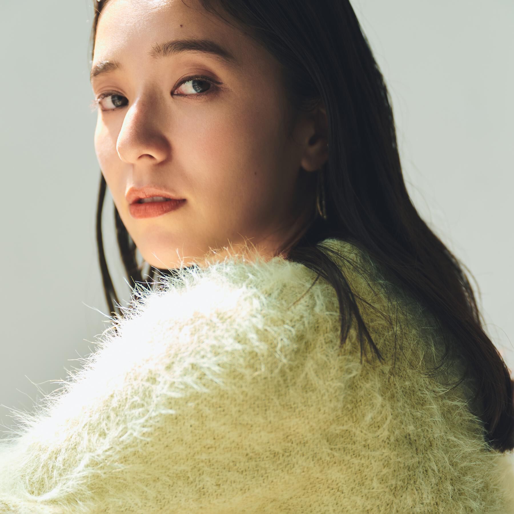 THE SHOP TK「【大人の魅力引き出す】5分袖フェザーニット/洗える」|ニット・セーター|