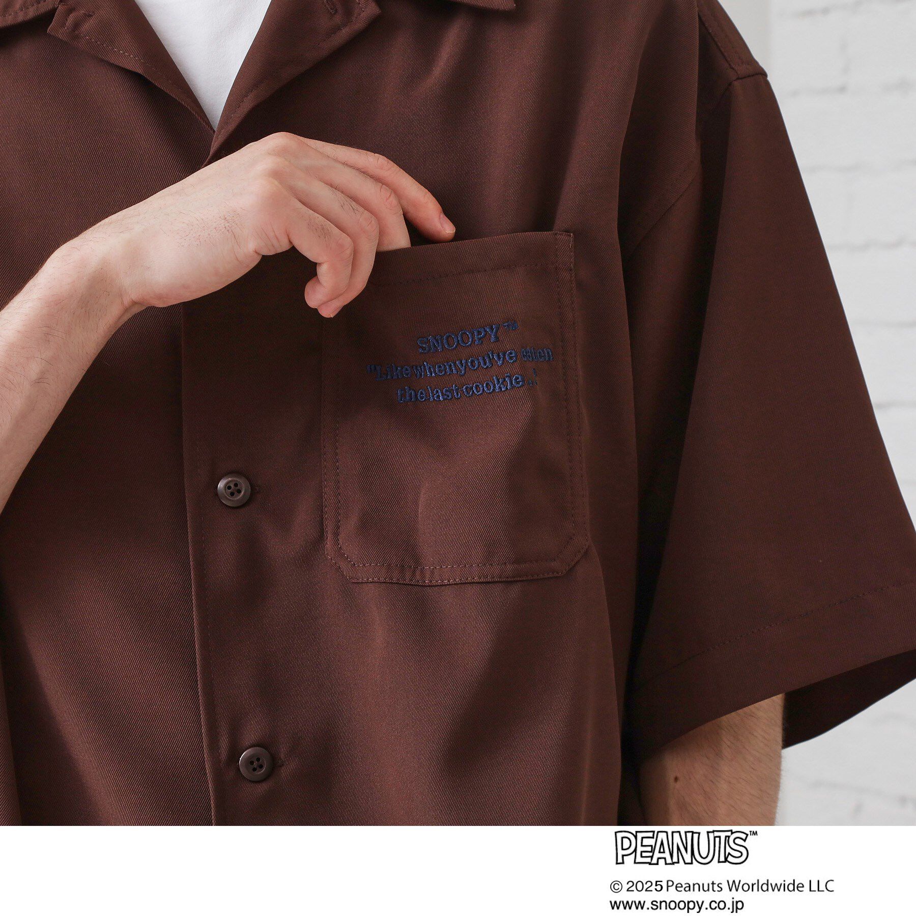 THE SHOP TK「Peanuts スヌーピー 5分袖シャツ」|シャツ・ブラウス|