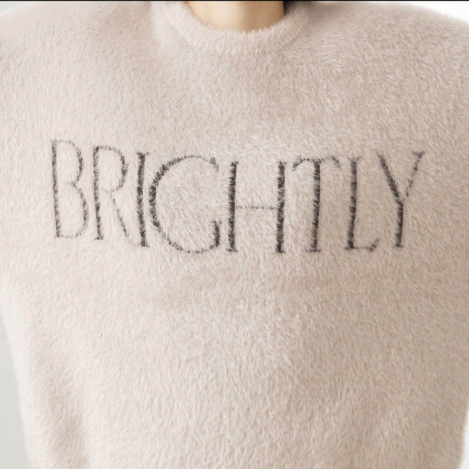 THE SHOP TK「ベルベットフェザー ロゴニットプルオーバー」|Tシャツ・カットソー|