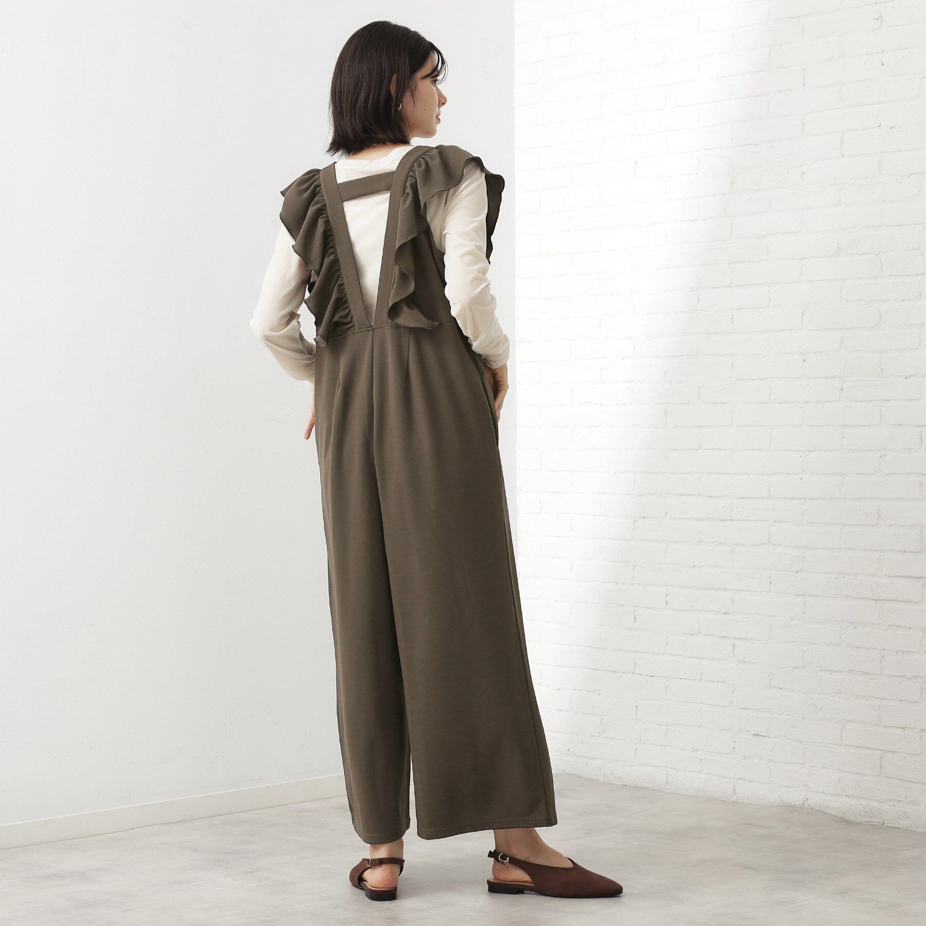 THE SHOP TK「【シーズンレス】フリルオールインワン」|オールインワン|