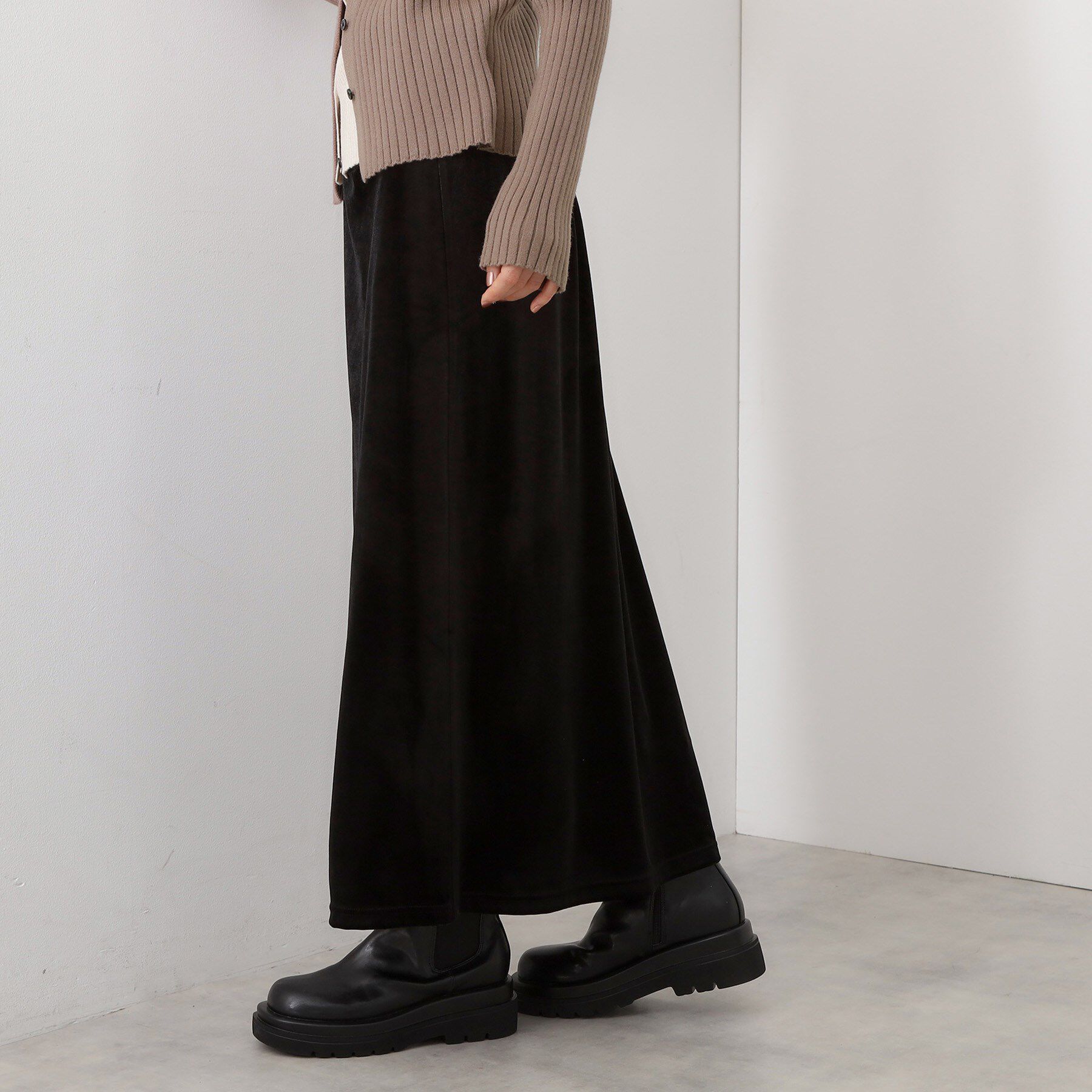 THE SHOP TK「ベロアナロースカート」|スカート|