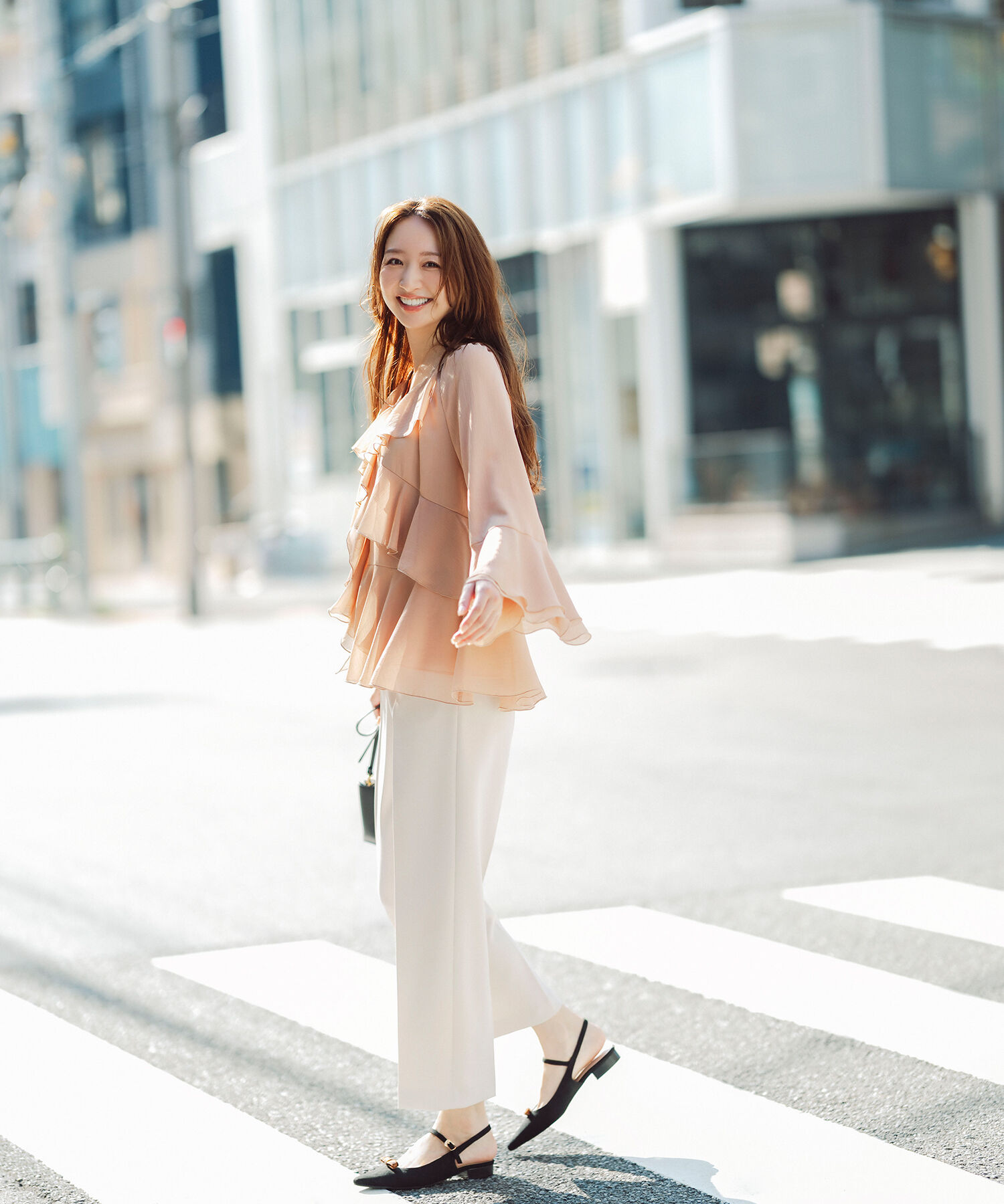  「スリムストレートパンツ」|その他|エクリュ1