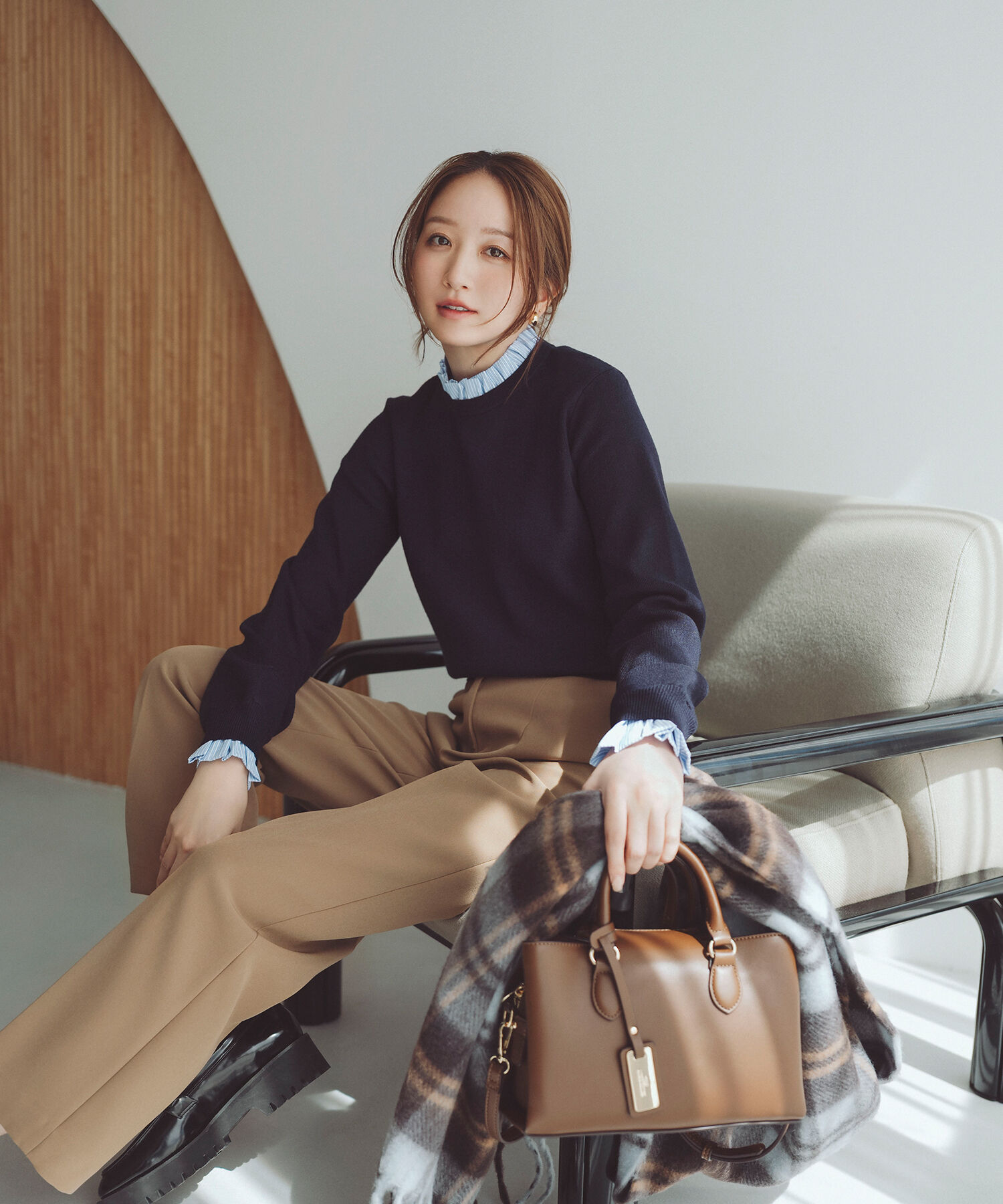  「スリムストレートパンツ」|その他|キャメル1