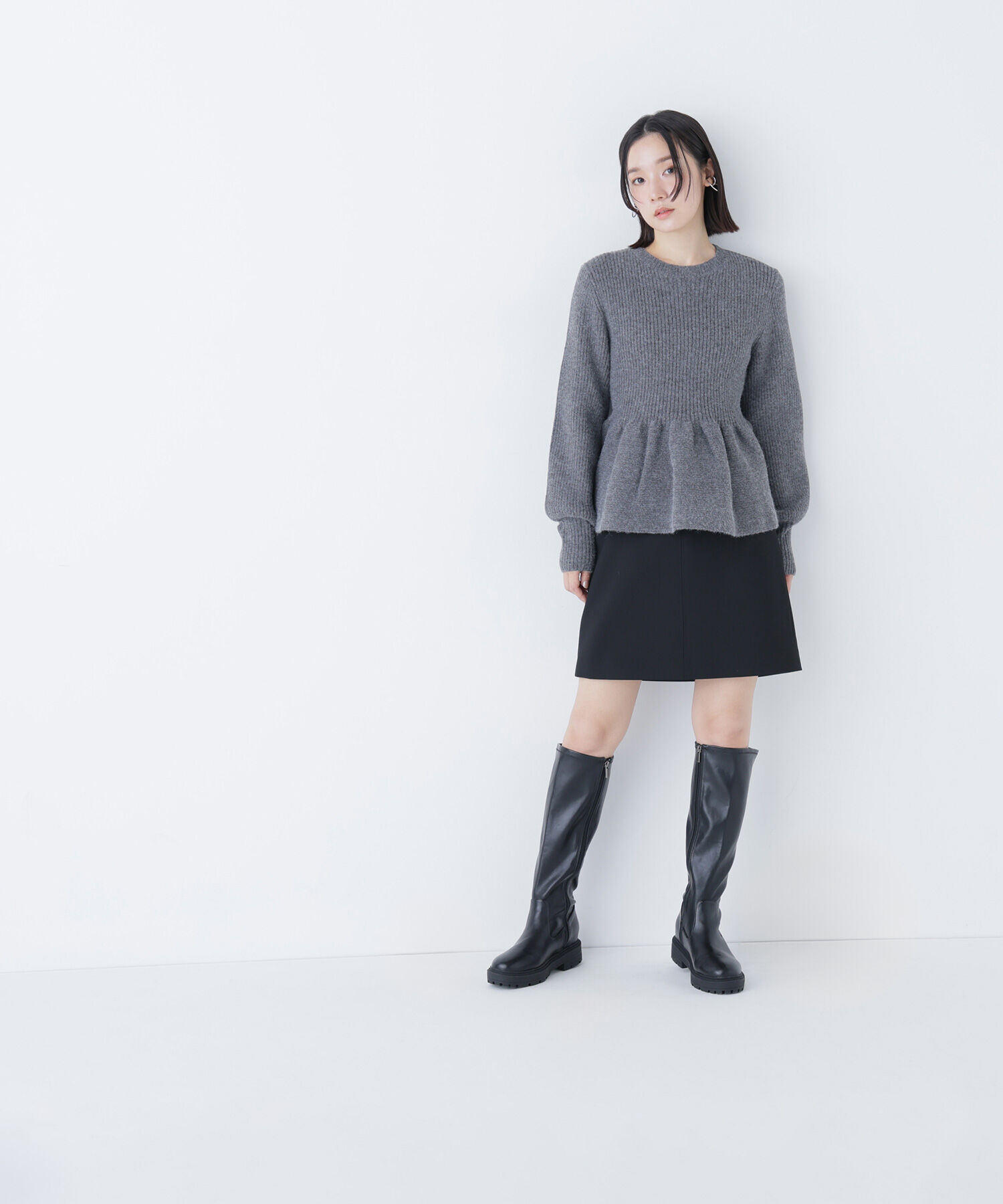  「フォルムペプラムニット」|ニット・セーター|