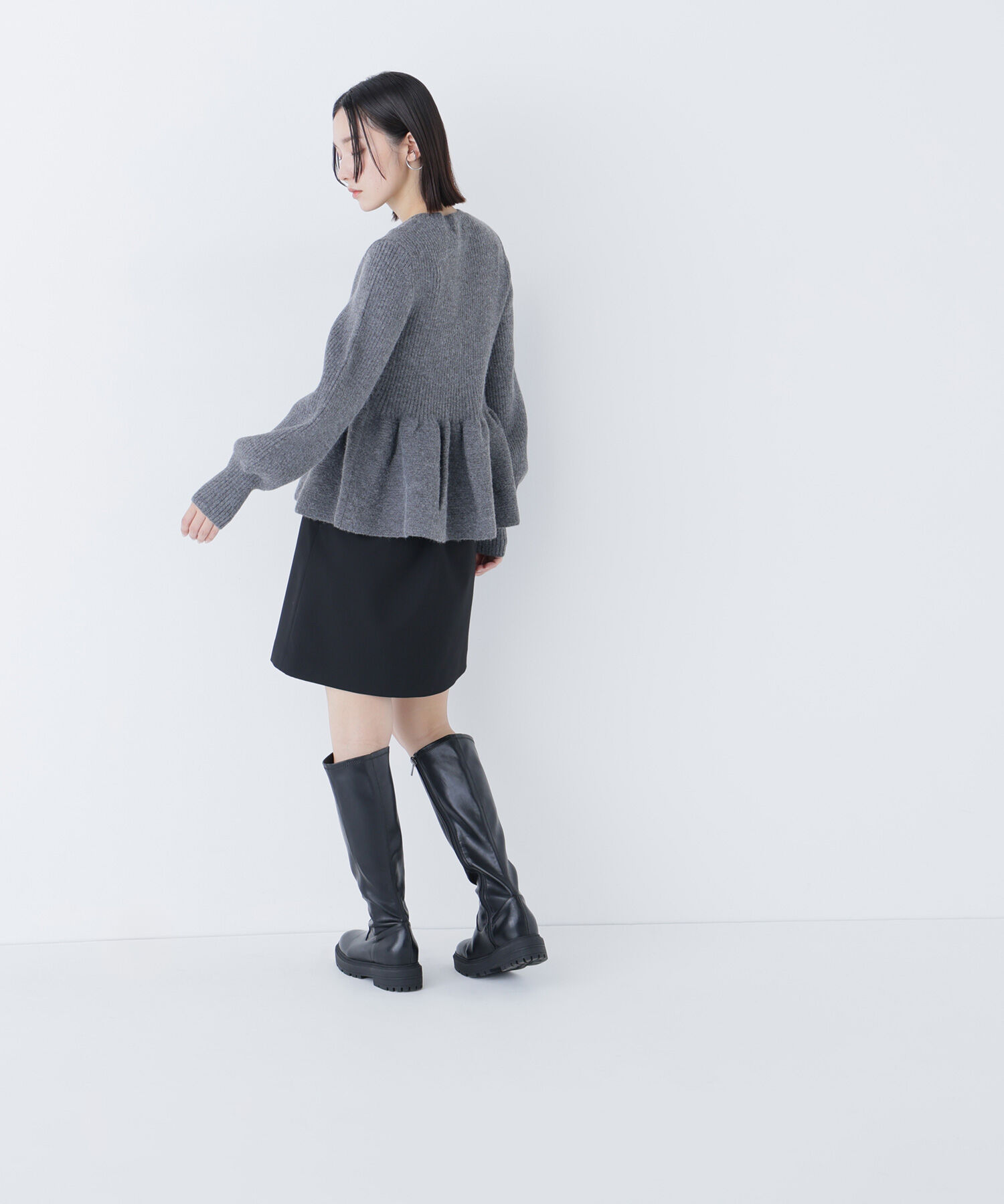  「フォルムペプラムニット」|ニット・セーター|