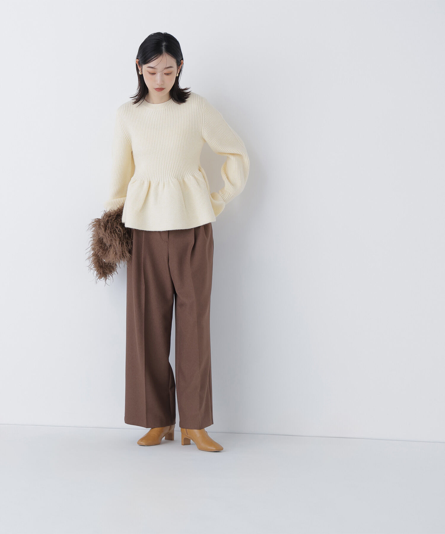  「フォルムペプラムニット」|ニット・セーター|