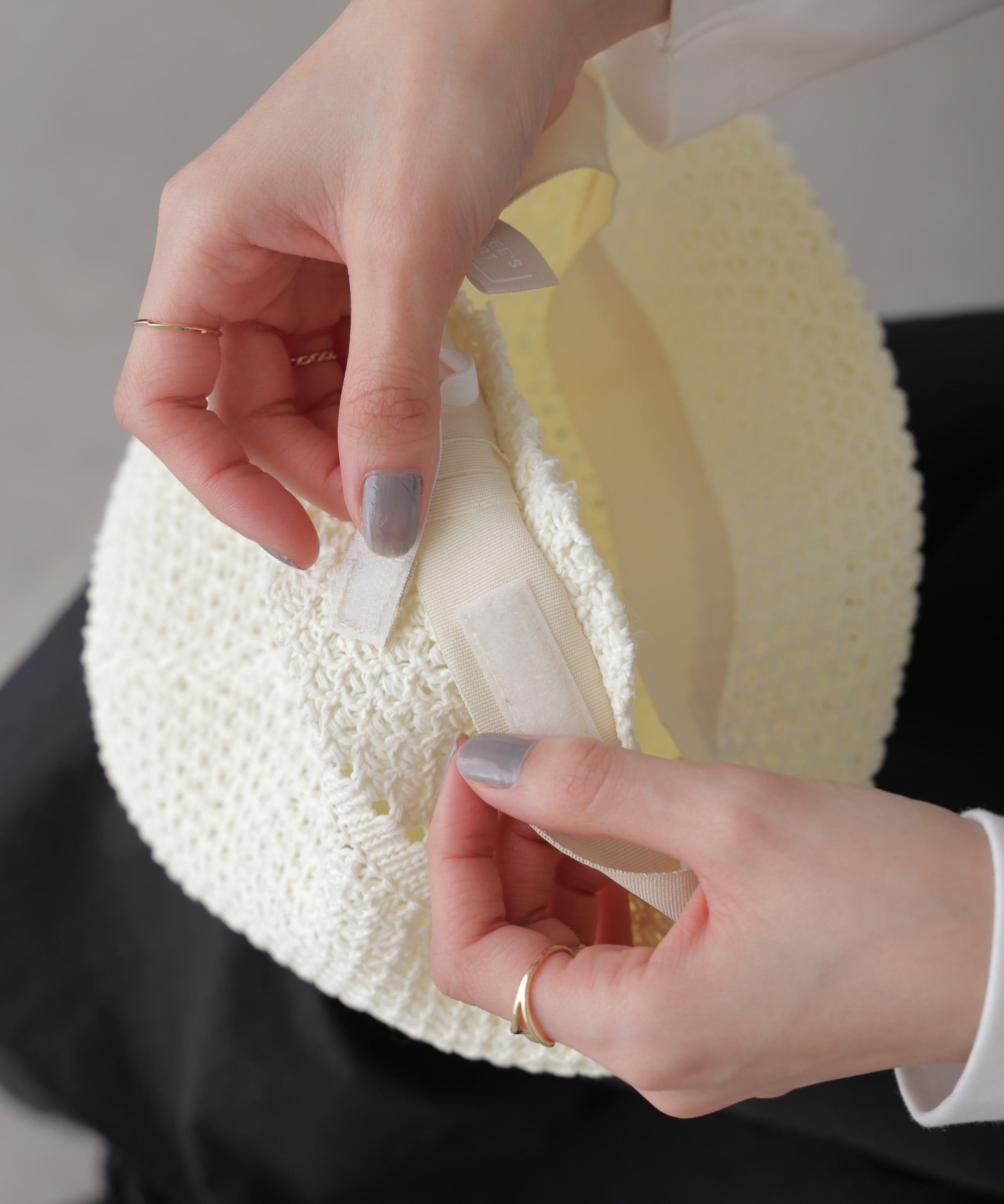  「ハニカム柄サーモダウンハット」|ソックス|