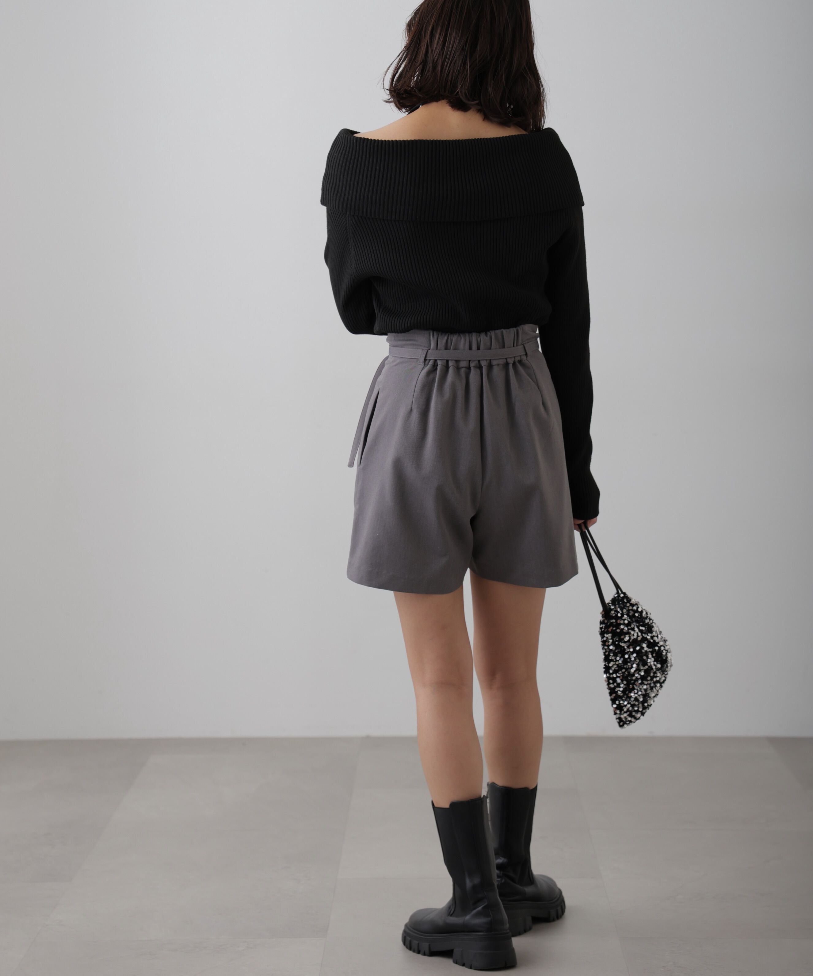  「チョーカー付きオフショルニット」|ニット・セーター|