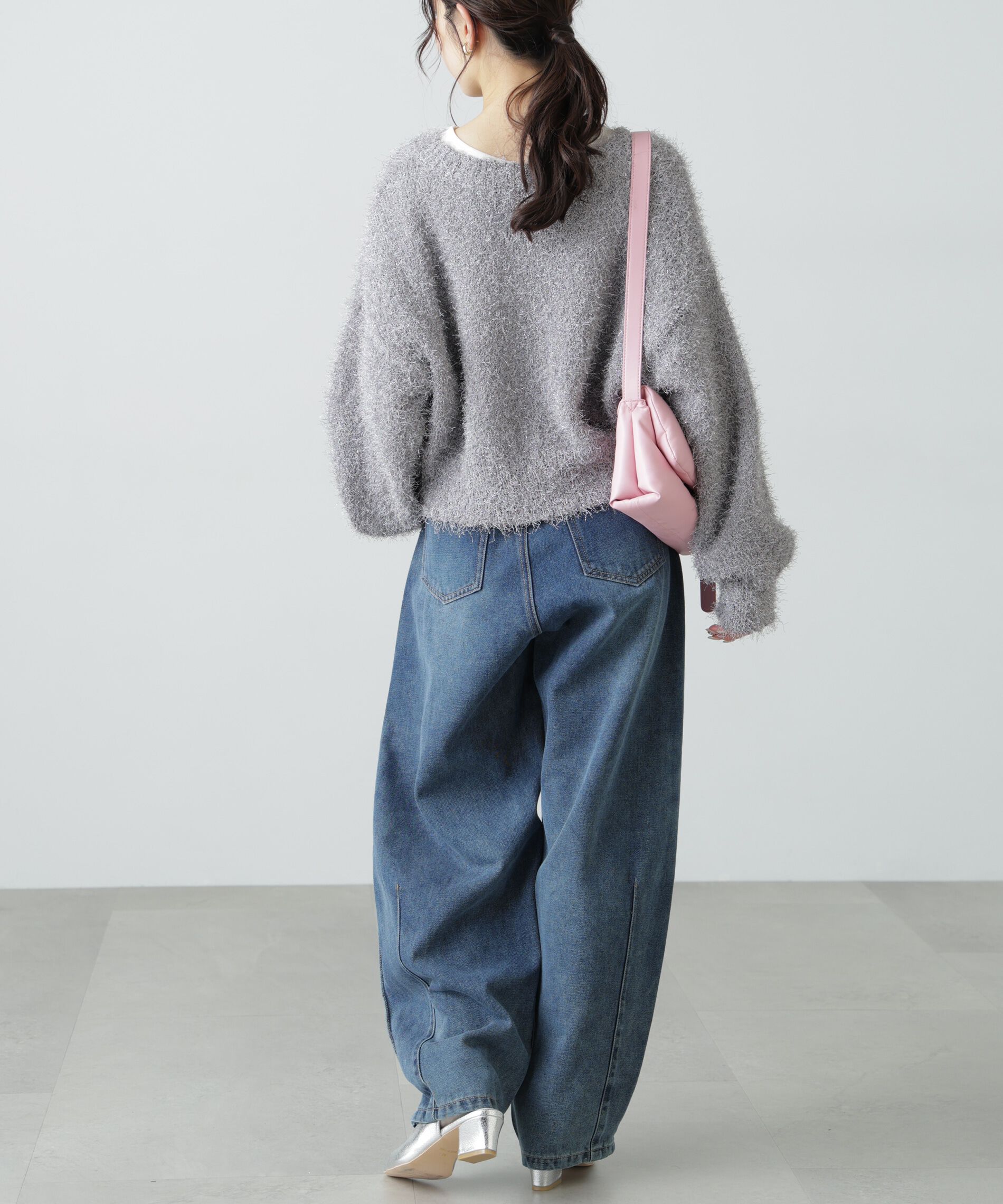  「ラメフェザーカーディガン」|ニット・セーター|