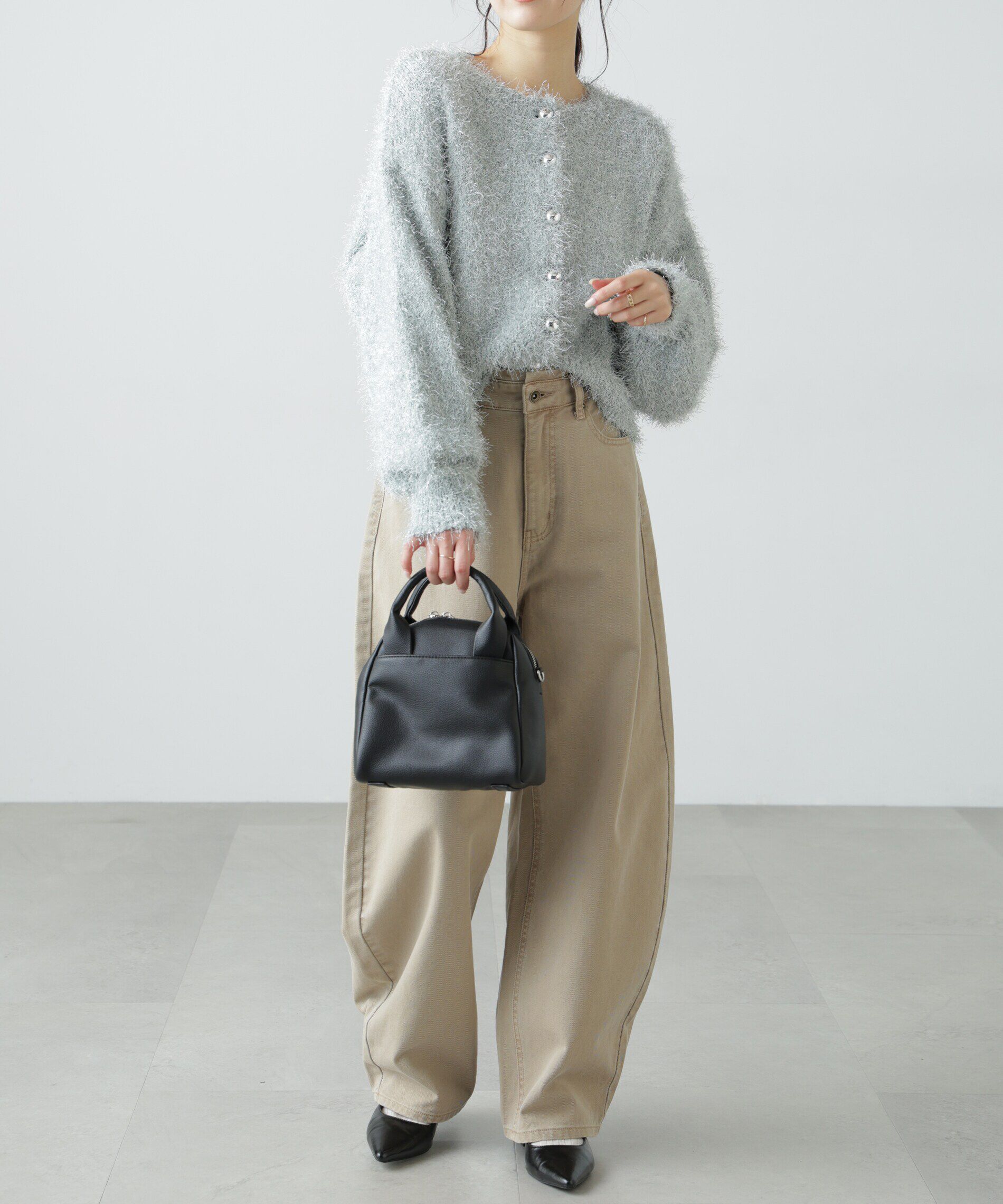  「ラメフェザーカーディガン」|ニット・セーター|