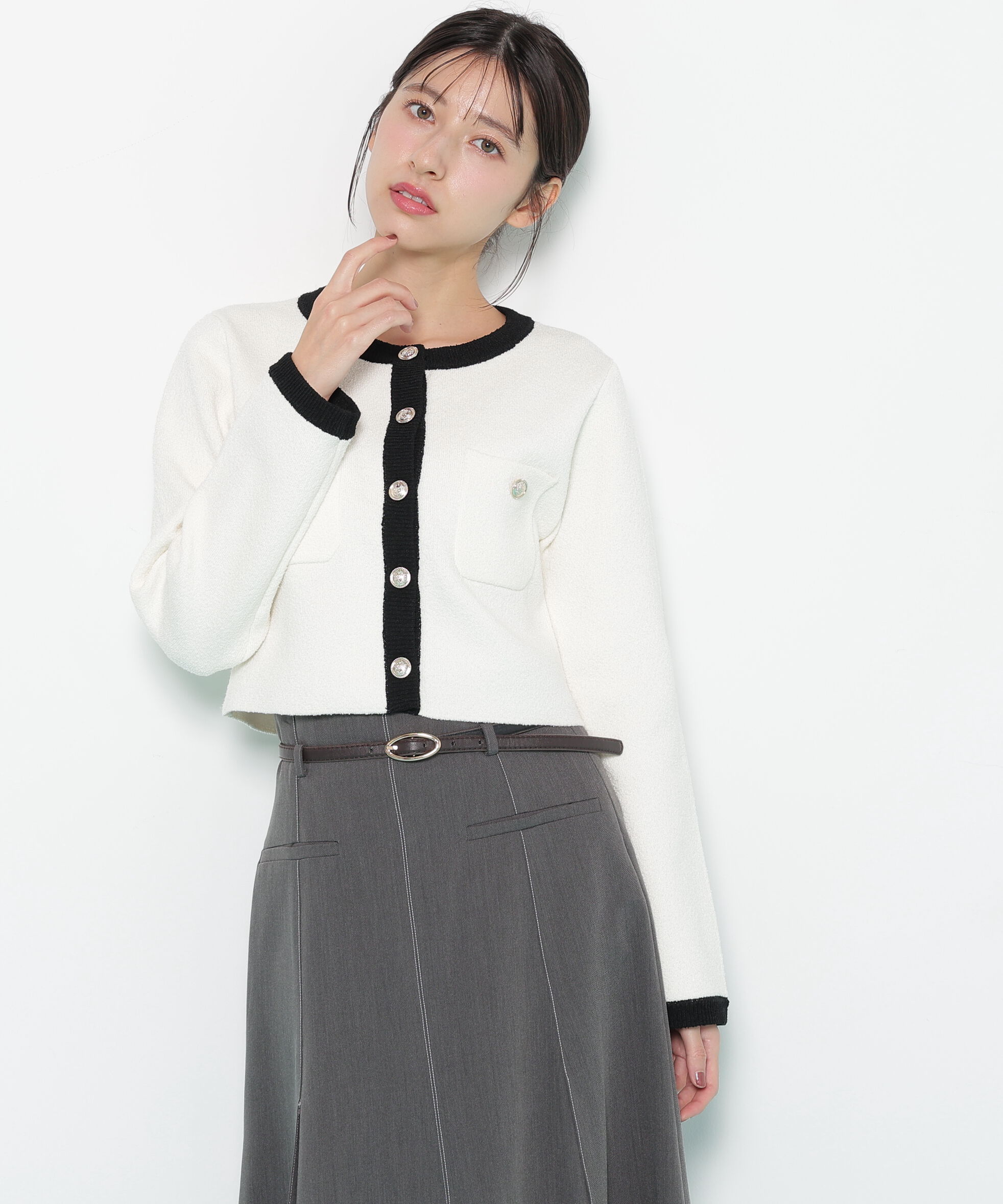  「ブークレーニットジャケット」|ニット・セーター|