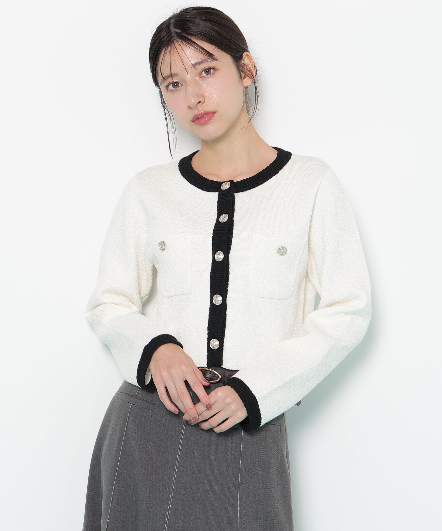  「ブークレーニットジャケット」|ニット・セーター|