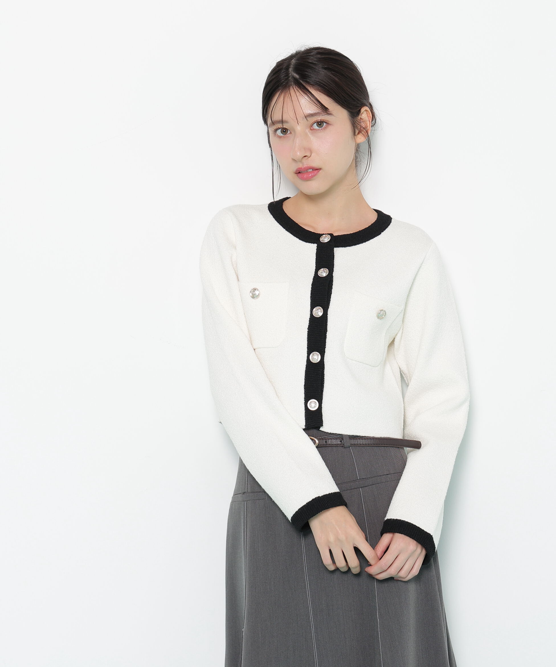  「ブークレーニットジャケット」|ニット・セーター|