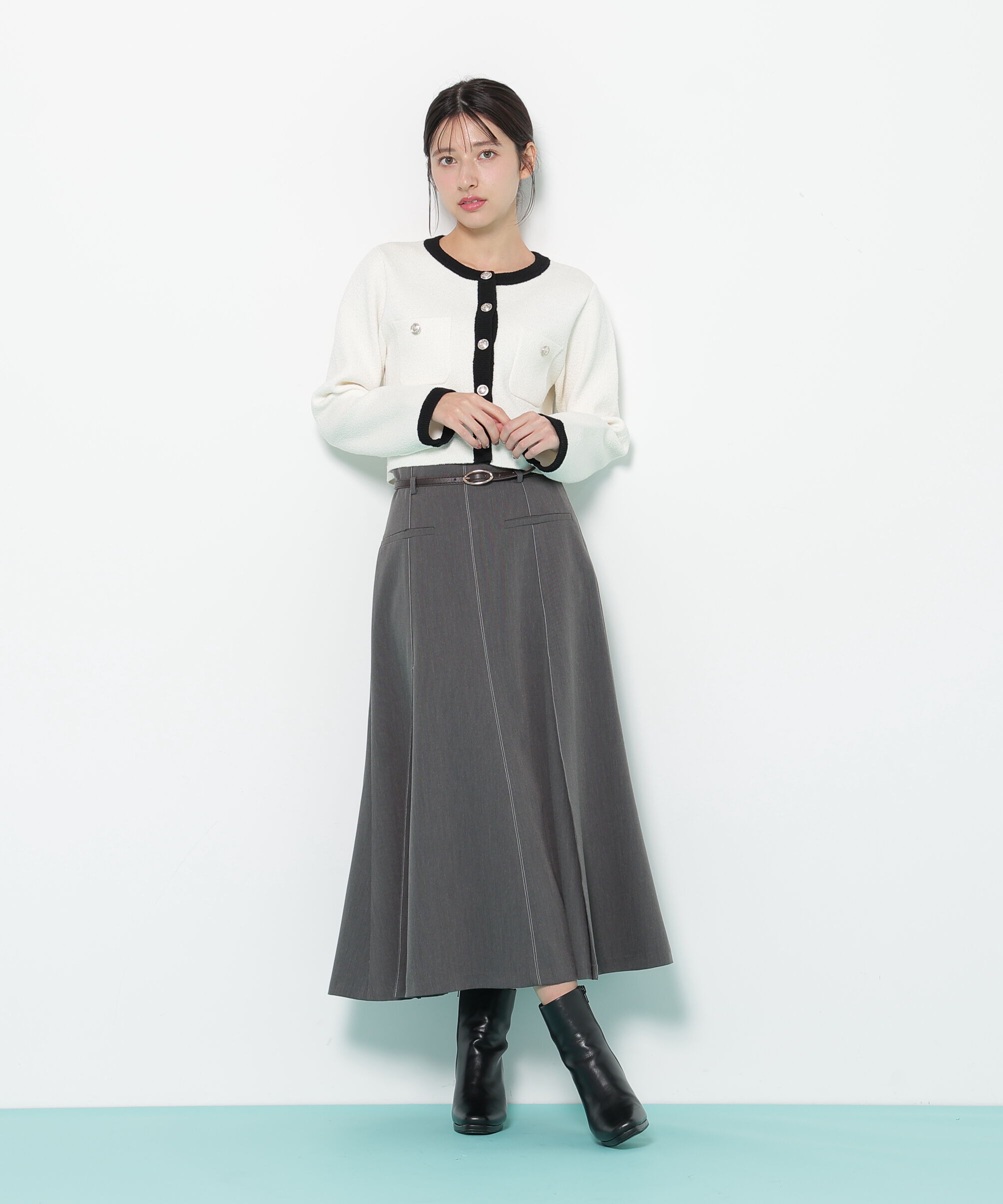  「ブークレーニットジャケット」|ニット・セーター|