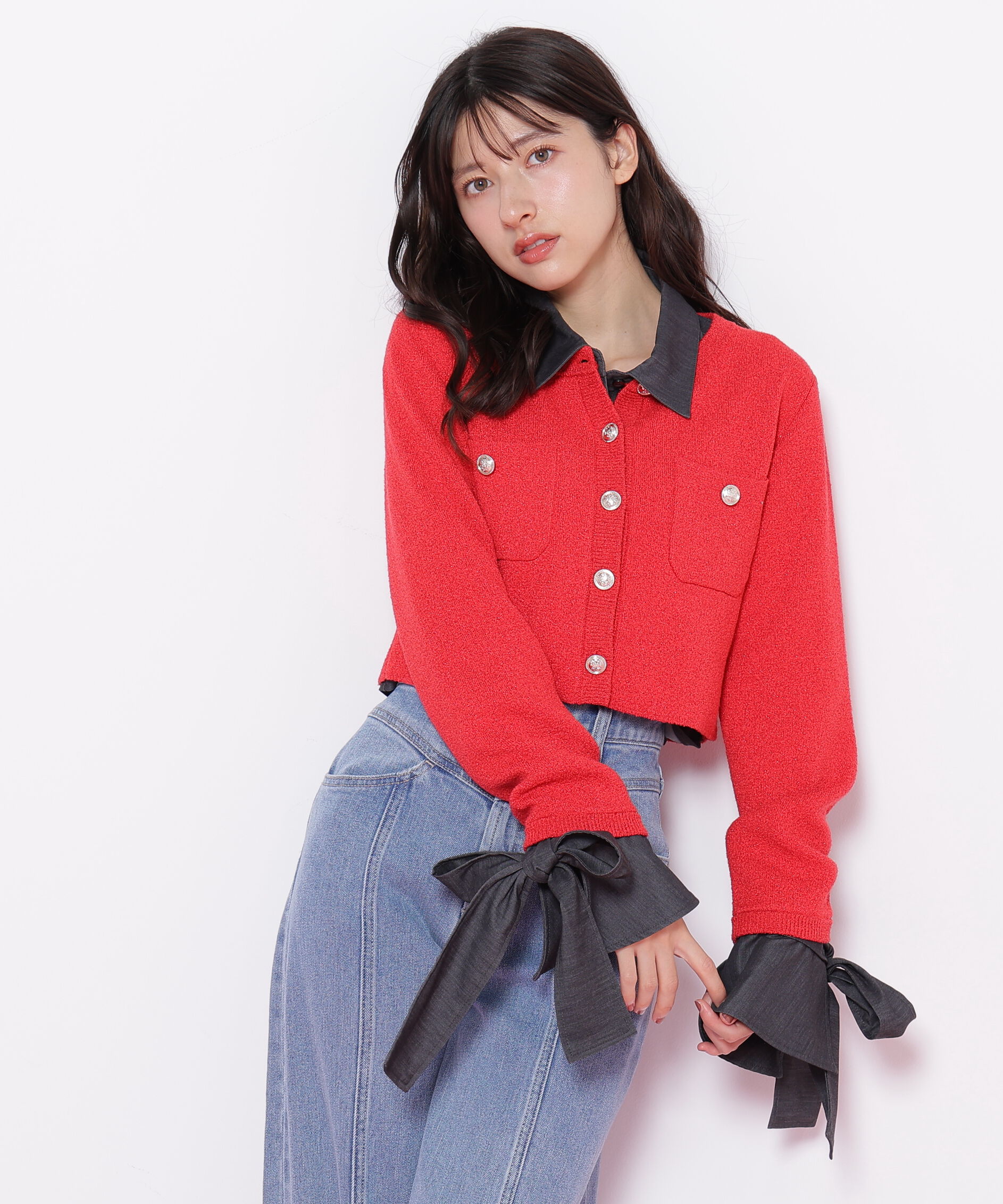  「ブークレーニットジャケット」|ニット・セーター|