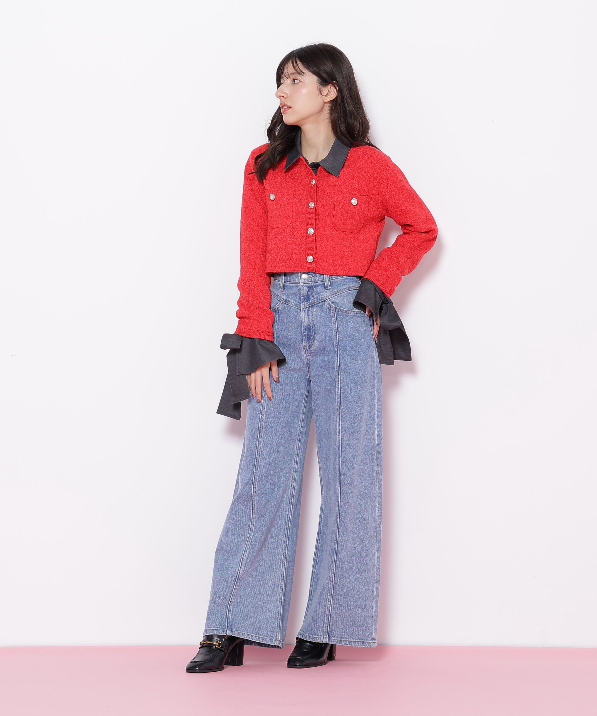  「ブークレーニットジャケット」|ニット・セーター|