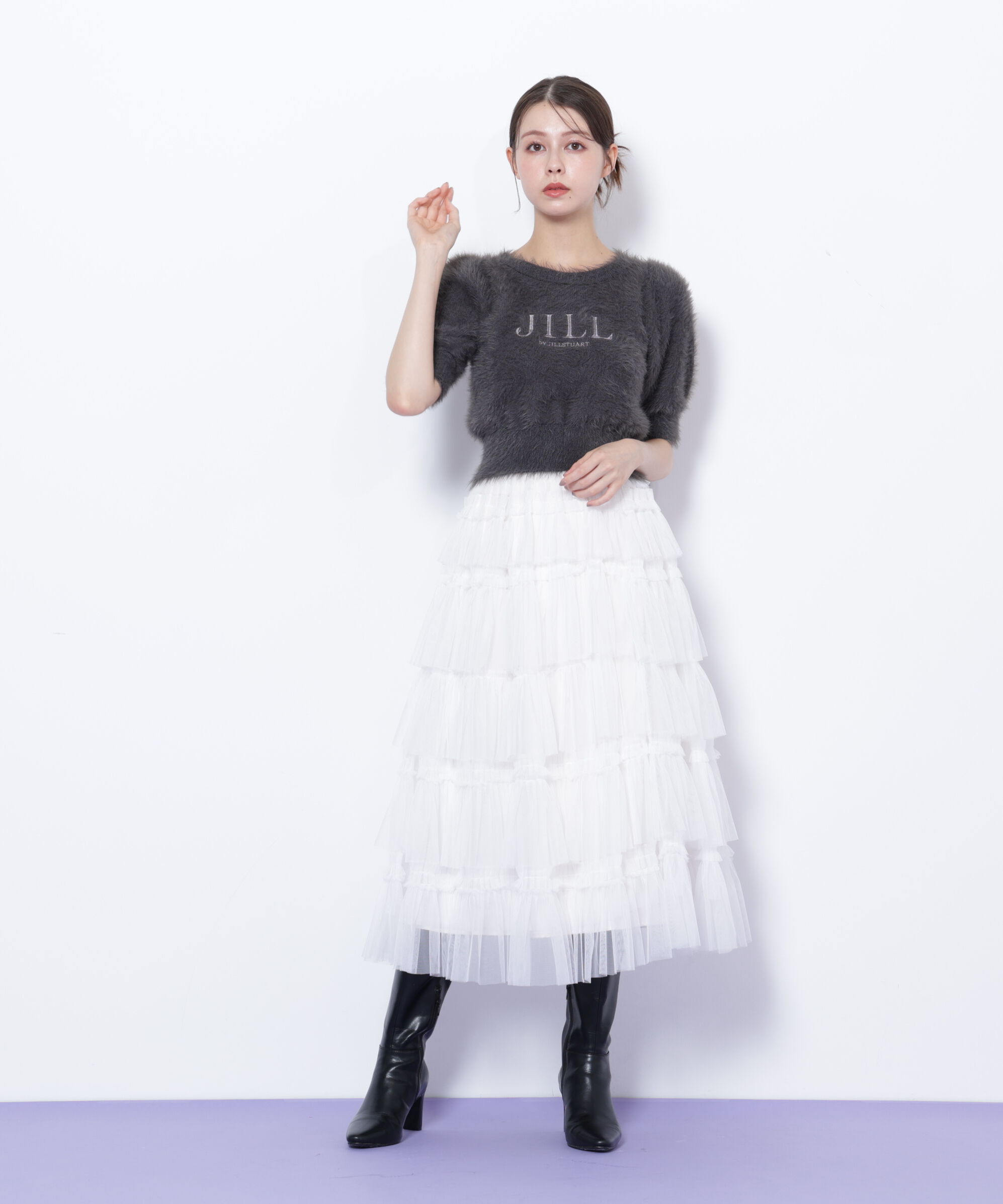  「ロゴ刺繍シャギーニット」|ニット・セーター|