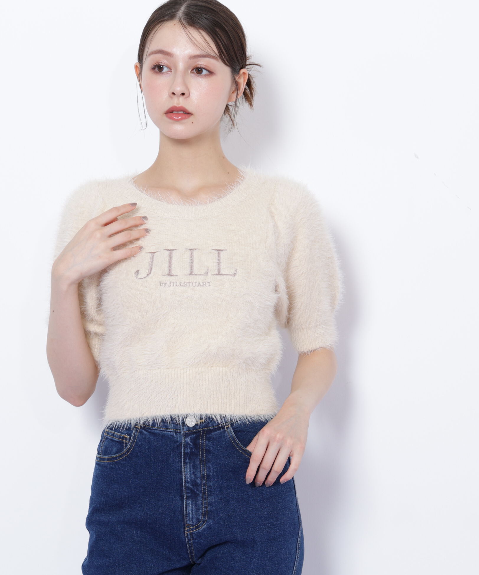  「ロゴ刺繍シャギーニット」|ニット・セーター|