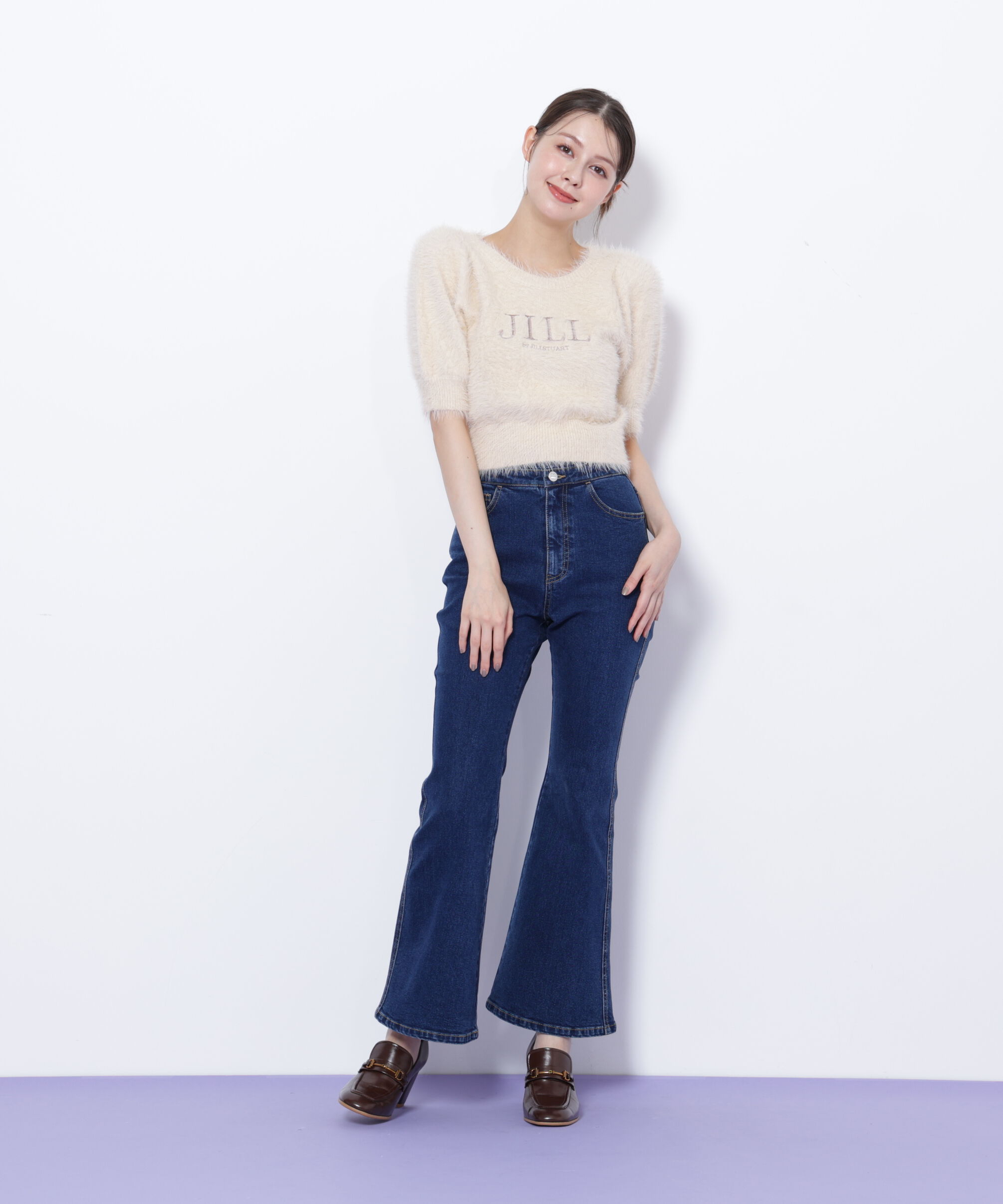  「ロゴ刺繍シャギーニット」|ニット・セーター|