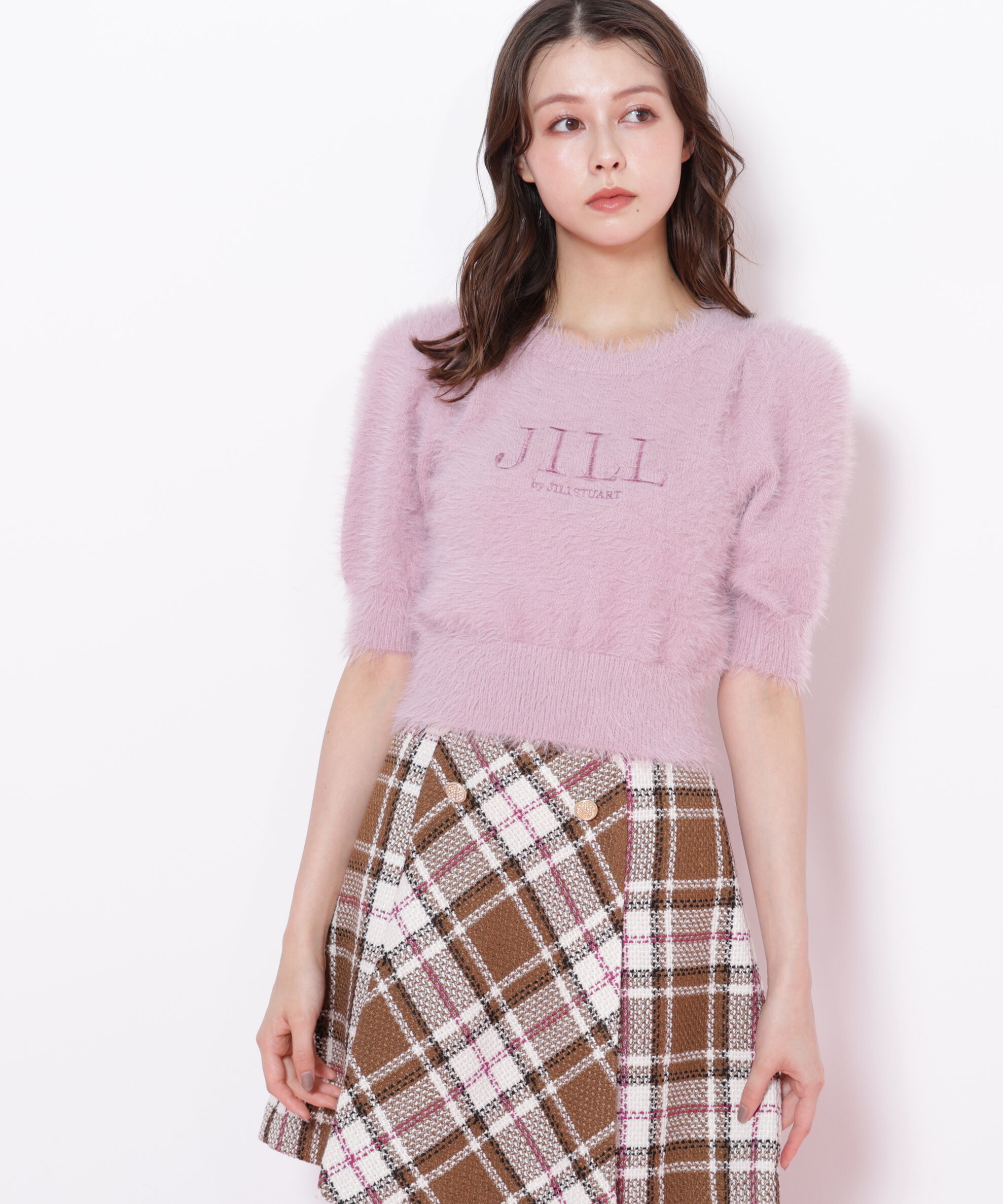  「ロゴ刺繍シャギーニット」|ニット・セーター|