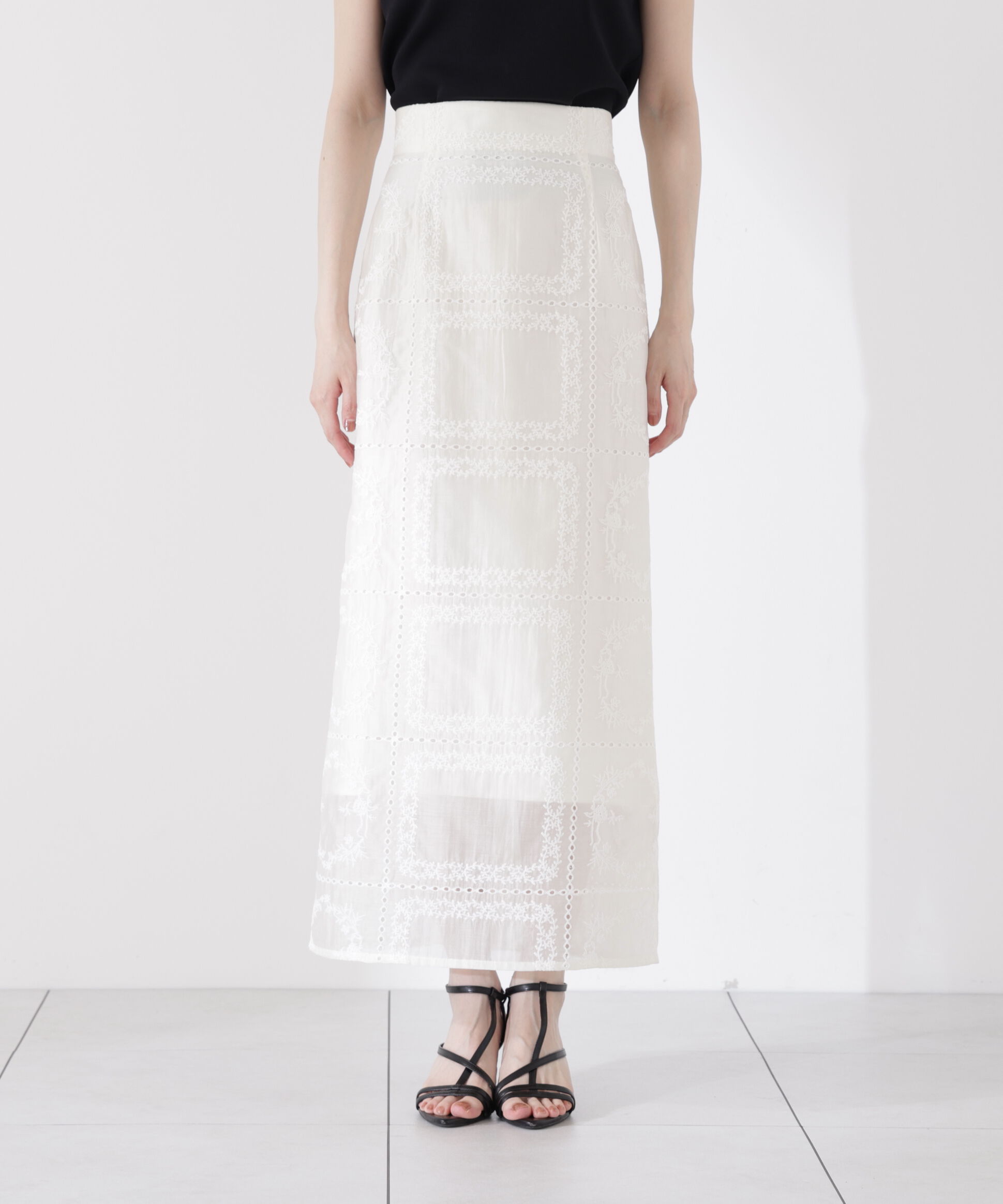 PROPORTION BODY DRESSING「シアーパネルレーススカート」|スカート|