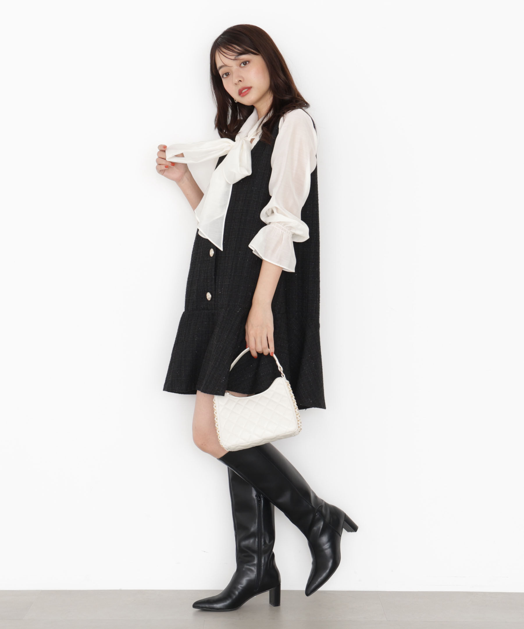 PROPORTION BODY DRESSING「＜ウォッシャブル＞シアーボウタイブラウス 25AW」|シャツ・ブラウス|