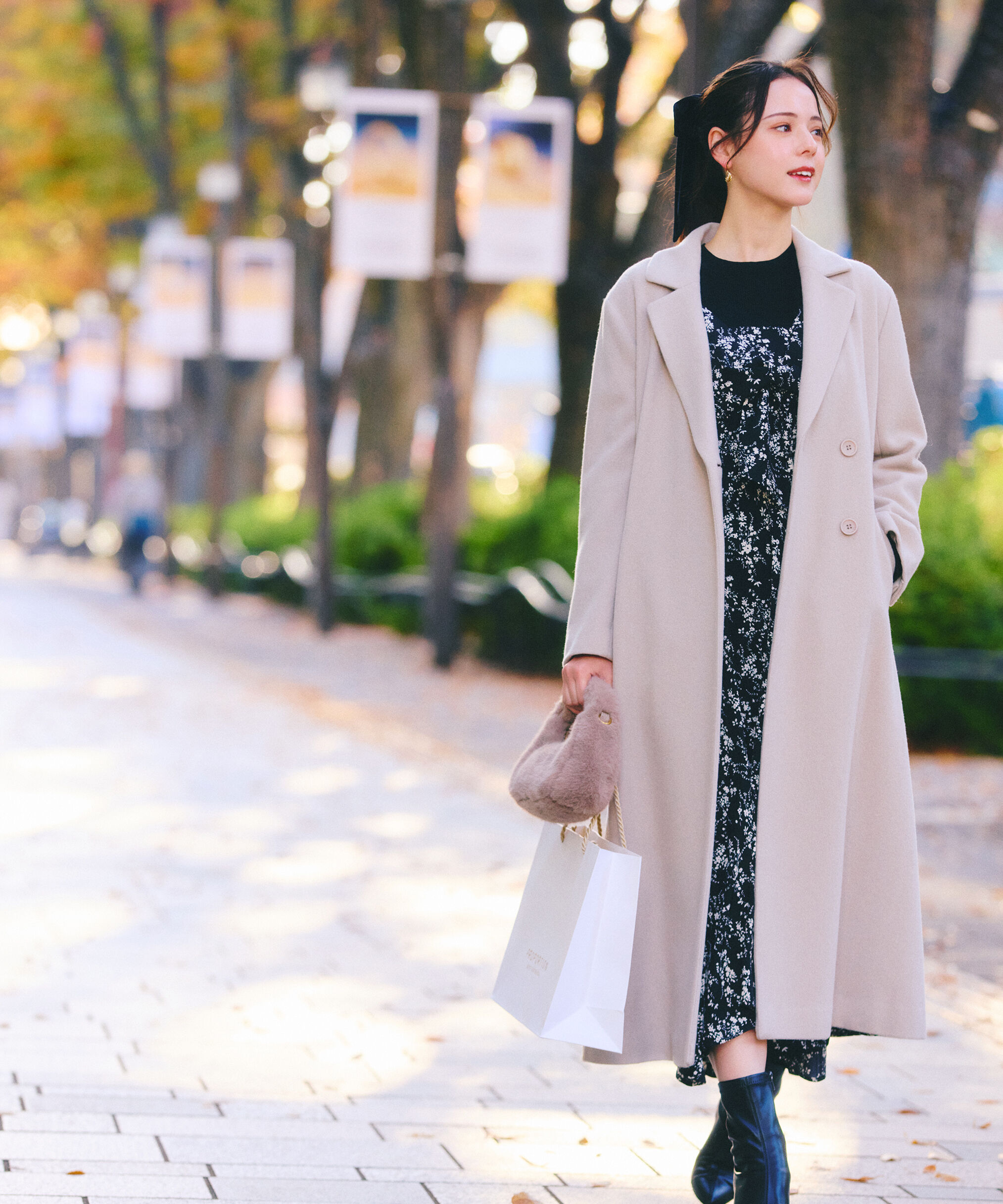 PROPORTION BODY DRESSING「ベルテッドレディーコート 25AW」|その他|ベージュ