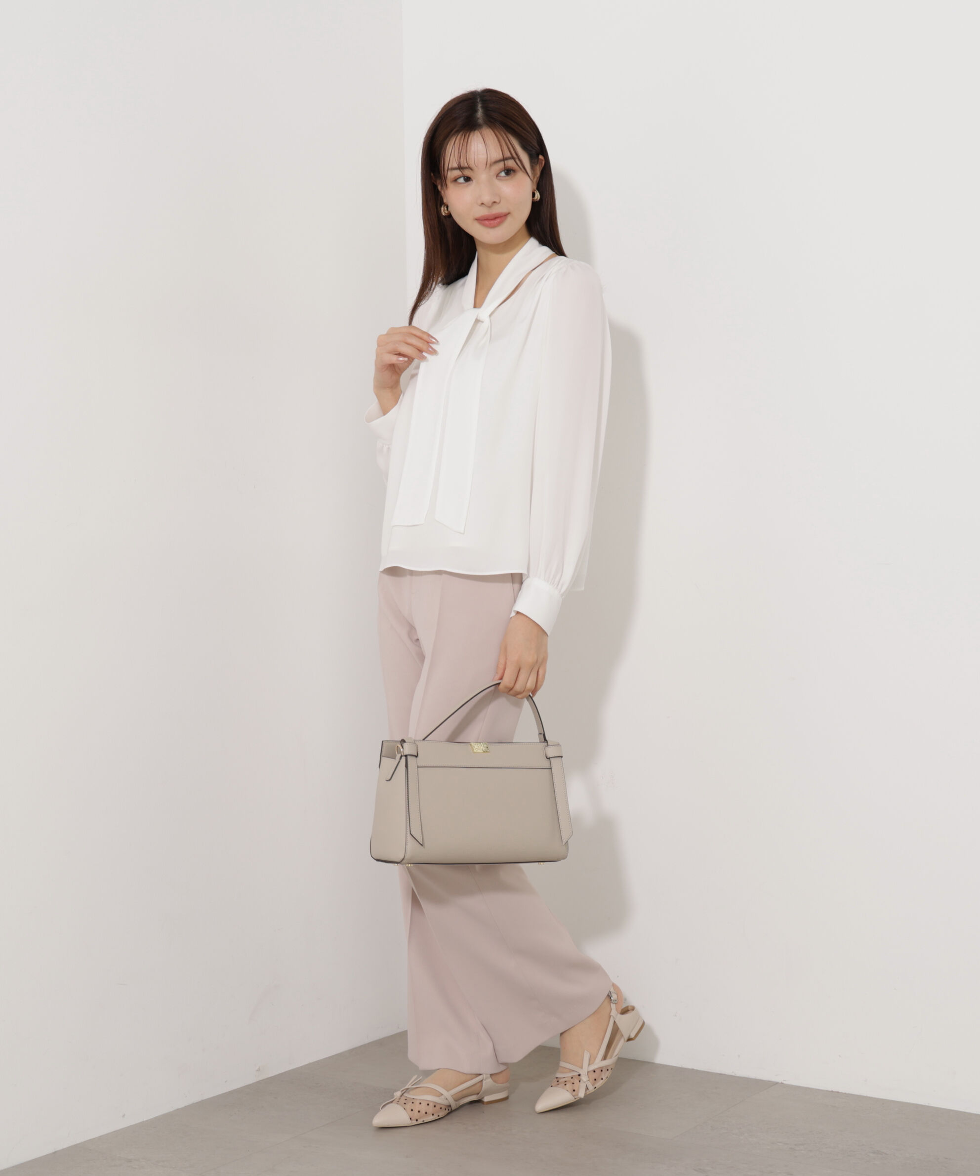 PROPORTION BODY DRESSING「＜ウォッシャブル＞2wayリボンタック付きブラウス」|シャツ・ブラウス|